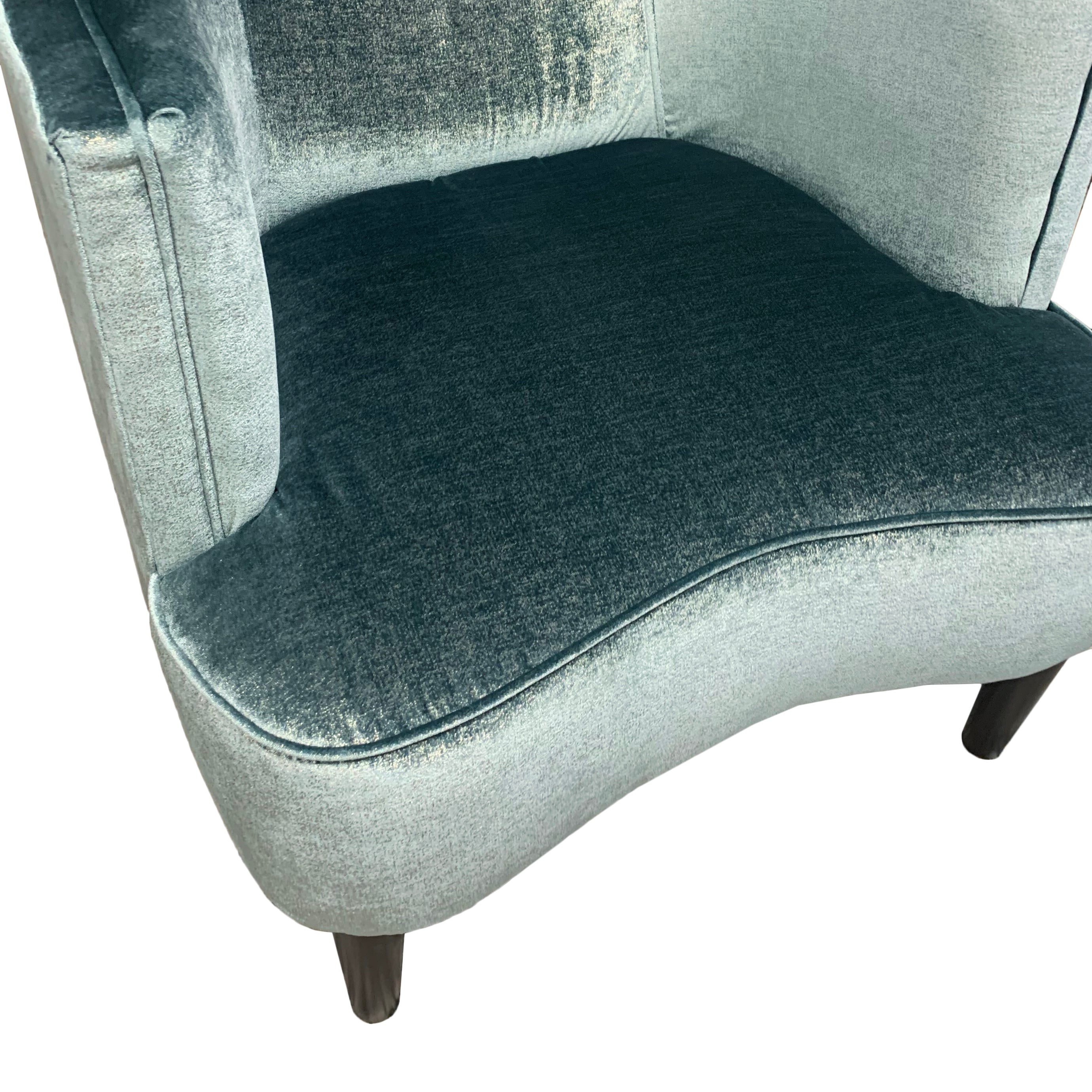 Roundhill Furniture Nari Modern Pillow Back Fabric Sofa with Nailhead Trim - Living Room Couch in Moondance Mist - Perfect for Contemporary Home & Apartment Decor