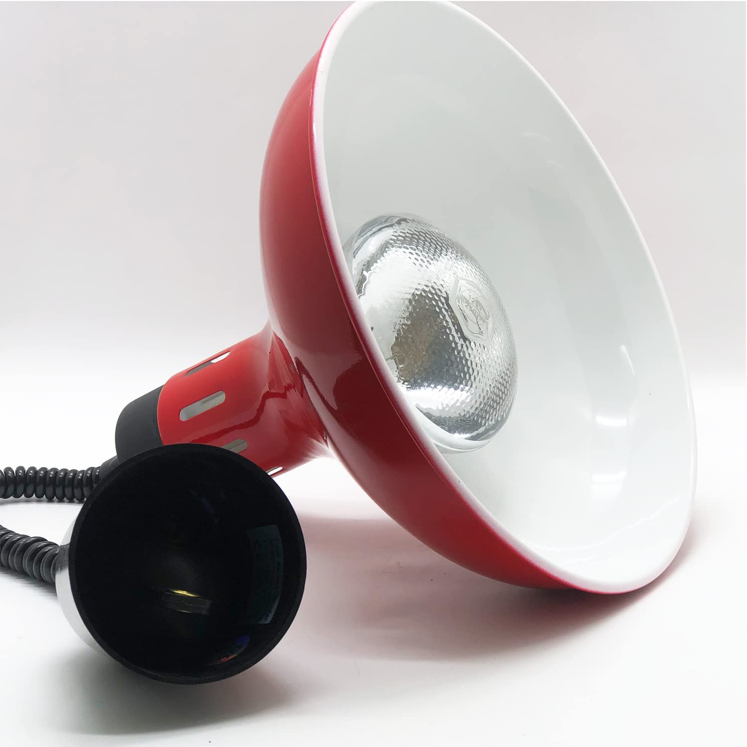 Commercial Food Warmer Lamp - 29cm Diameter Adjustable Buffet Heater (60-150cm Height) - Red - Perfect for Restaurants, Catering & Buffet Service