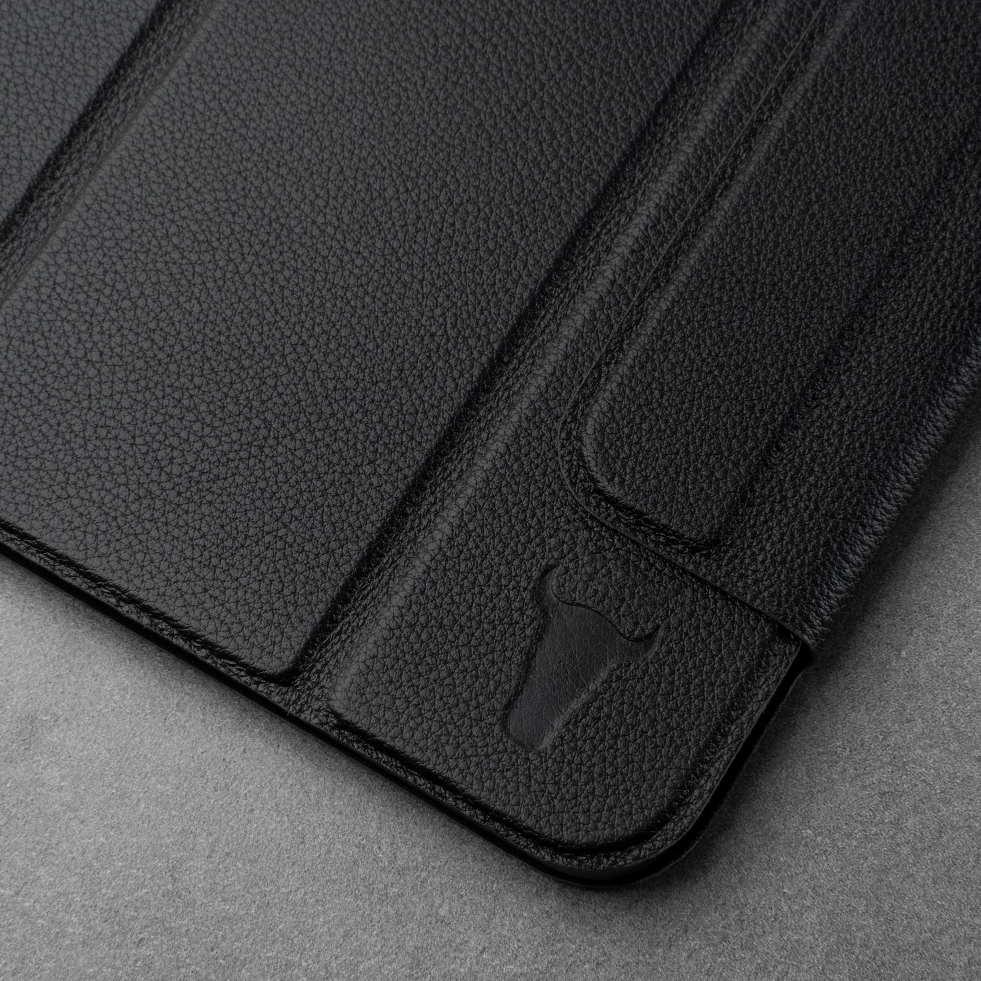 TORRO Genuine Leather Smart Folio Case for iPad 11th & 10th Generation (2025/2022) - Magnetic Auto Wake/Sleep Cover with Multi-Angle Stand - Perfect for Work, Study & Travel (Black)