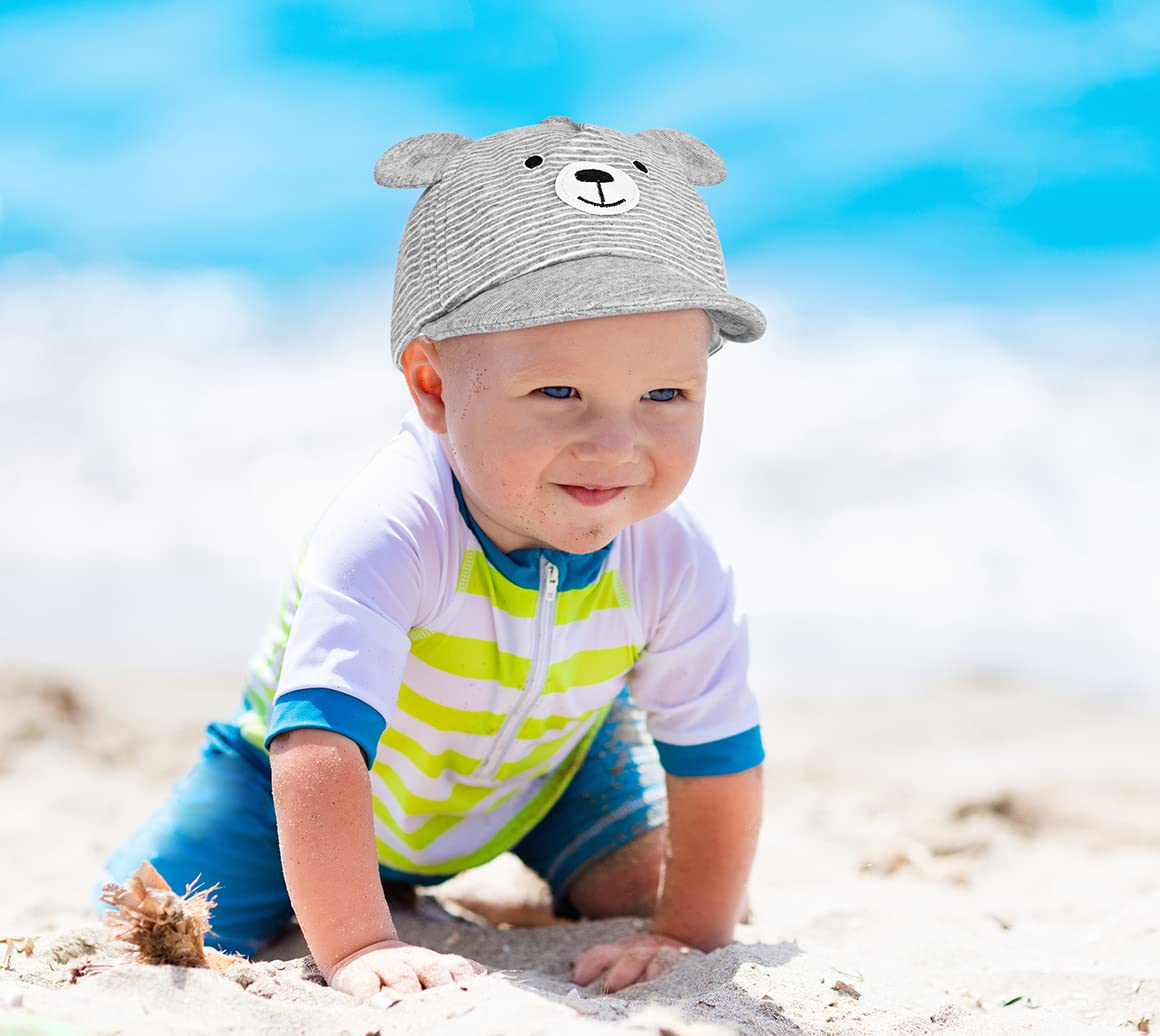 Soft Cotton Baby Sun Hat for Boys & Girls - Breathable Toddler Baseball Cap for Spring & Summer Outdoor Play, Beach, Park, and Travel Protection