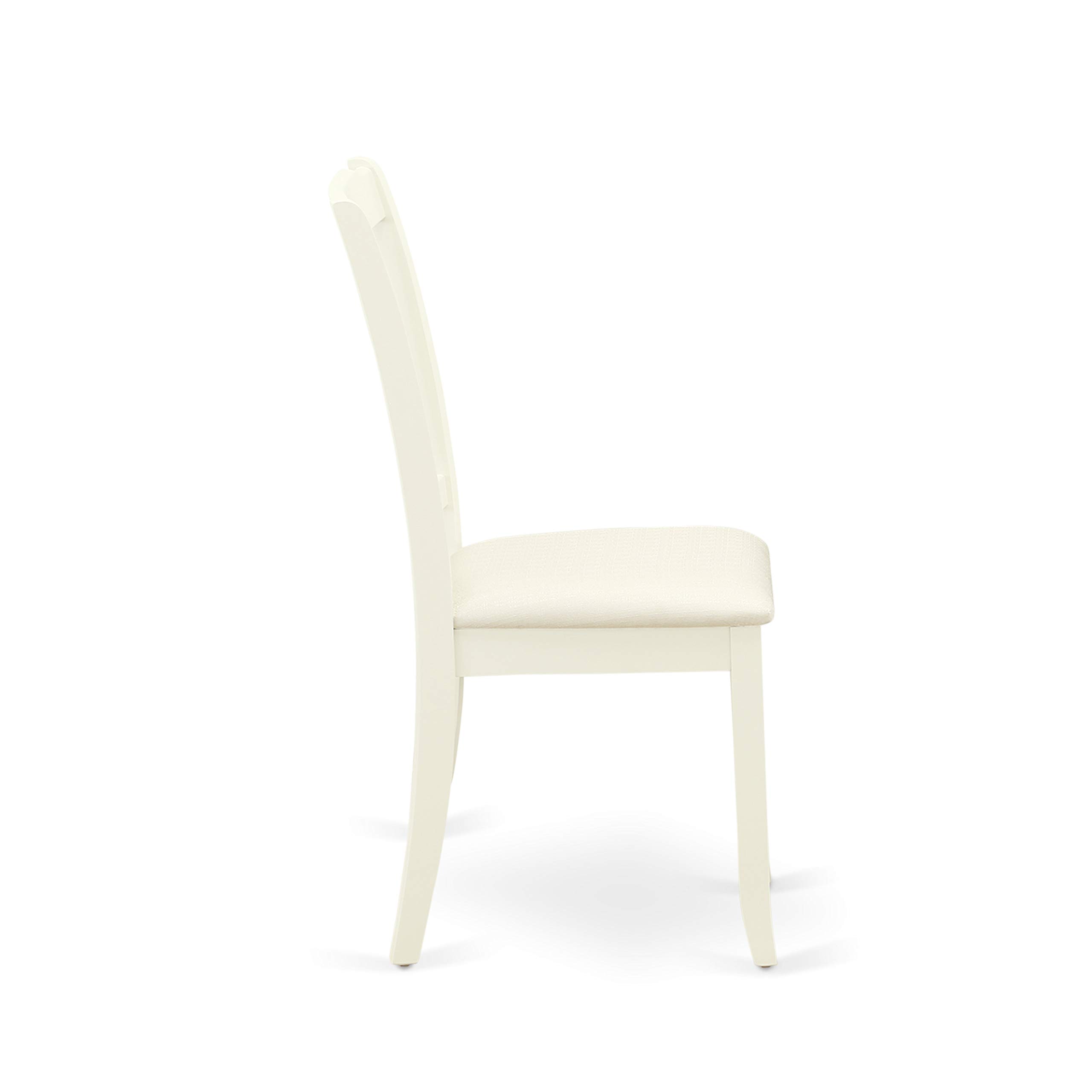 East West Furniture 5-Piece Dinette Set for 4 - Rectangle Dining Table & 4 Linen Fabric Chairs, 36x60 Inch, Linen White - Perfect for Small Kitchens, Breakfast Nooks & Compact Dining Spaces