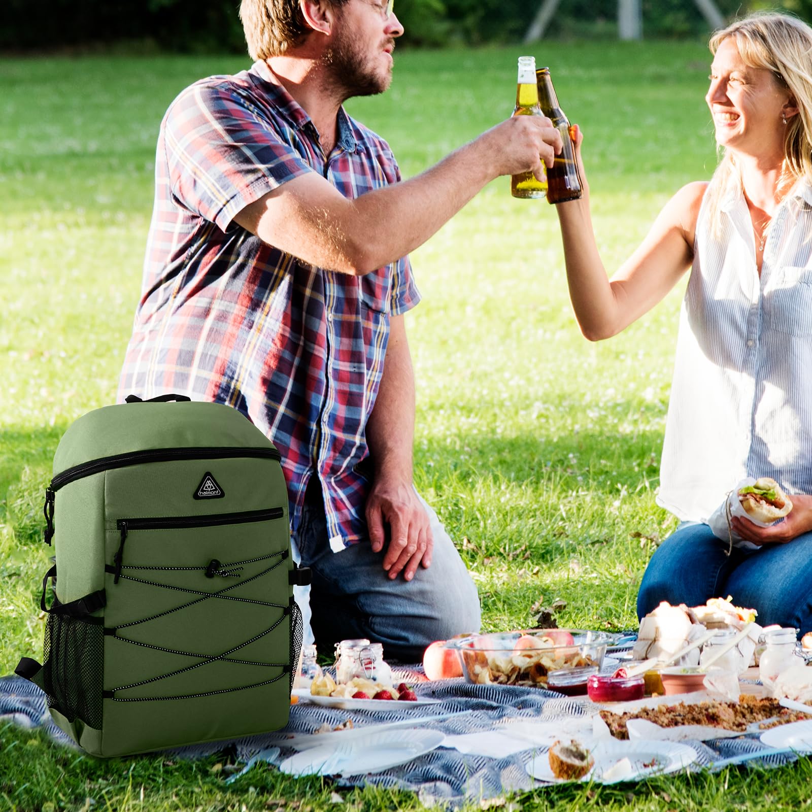 Haimont Insulated Cooler Backpack - Leakproof Ice Chest Bag for Hiking, Beach, Travel & Picnic | 35 Can Capacity | Thermal Lunch Backpack for Men & Women | Perfect for Outdoor Adventures, Camping & Work Lunch Storage