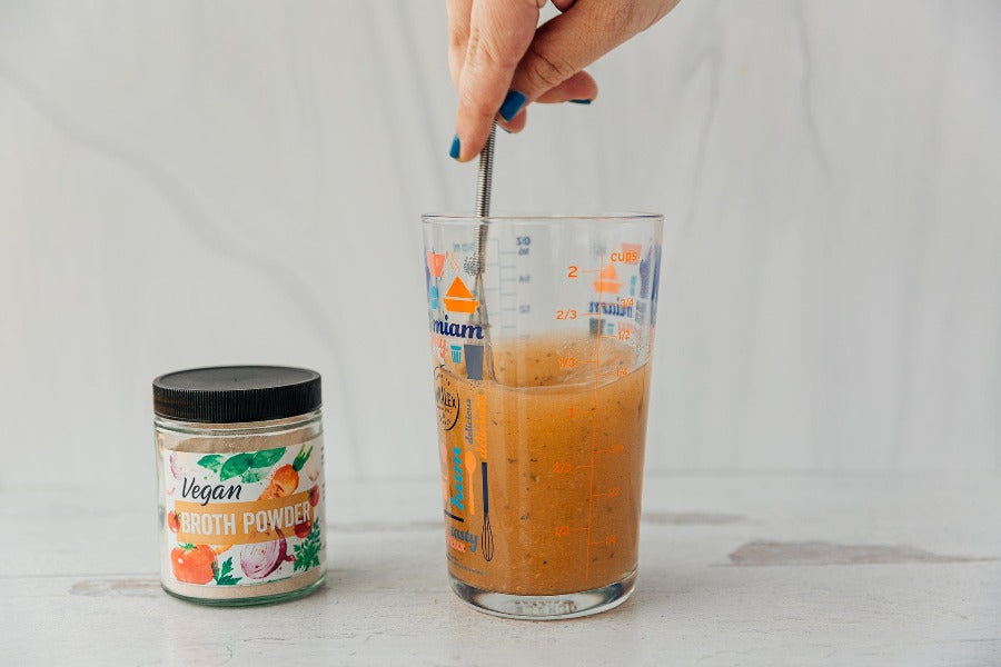 Organic Vegan Broth Powder - Gluten-Free, Non-GMO, Low Sodium - Perfect for Soups, Stews & Plant-Based Cooking