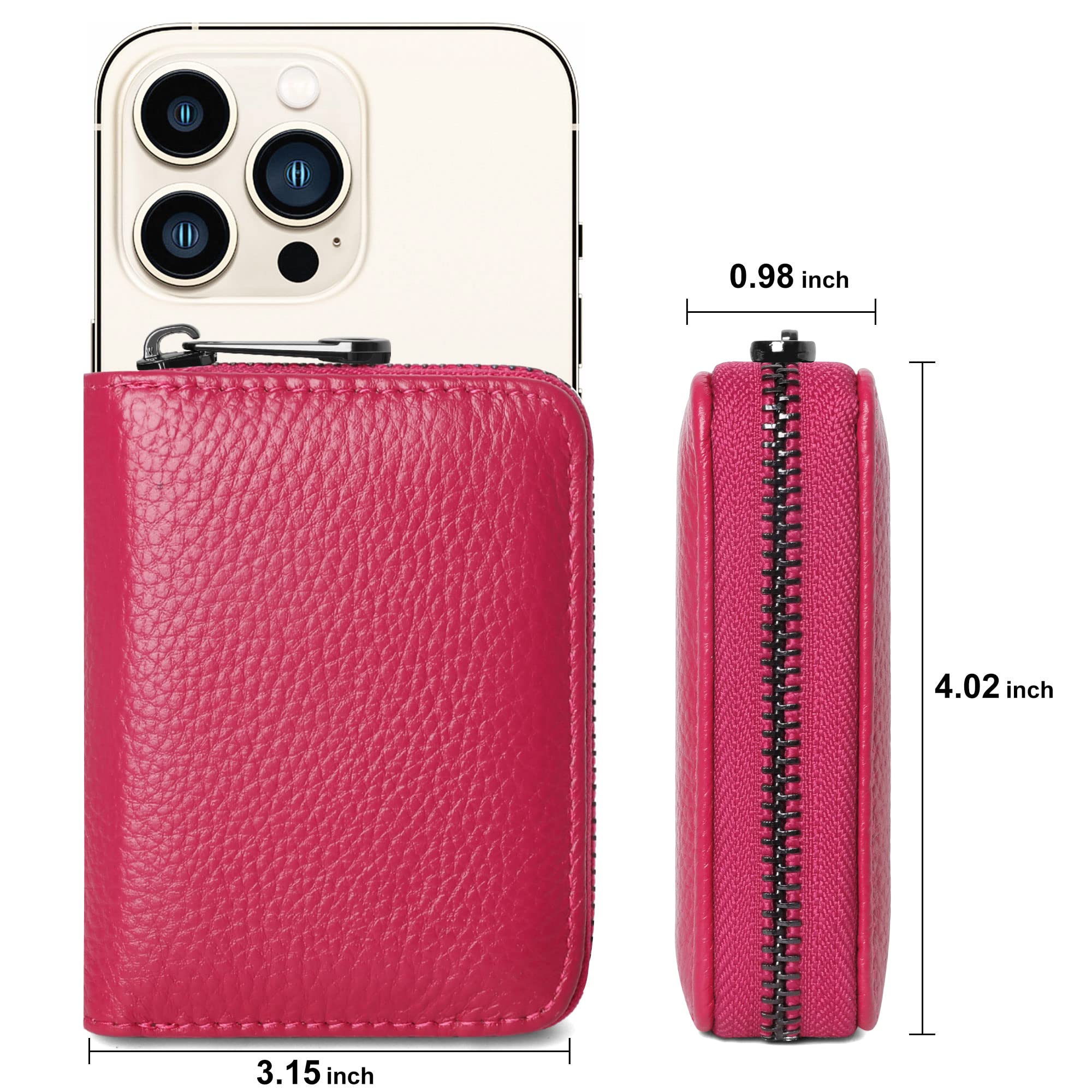 Genuine Leather RFID Blocking Credit Card Holder for Women - Slim Accordion Wallet with Multiple Card Slots | Perfect for Travel, Business & Everyday Use