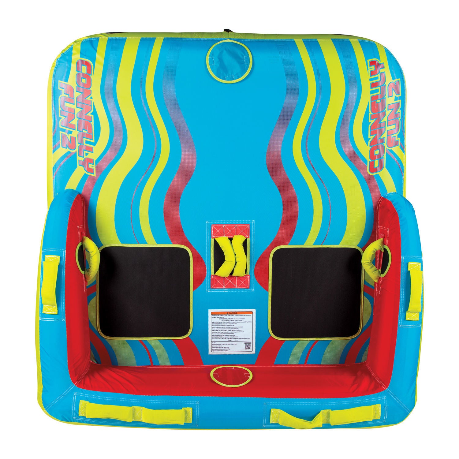 Connelly Fun 2 Person Towable Tube for Water Sports - Inflatable 2 Rider Tow Tube for Boating, Lake & Ocean Fun (Perfect for Family & Friends)