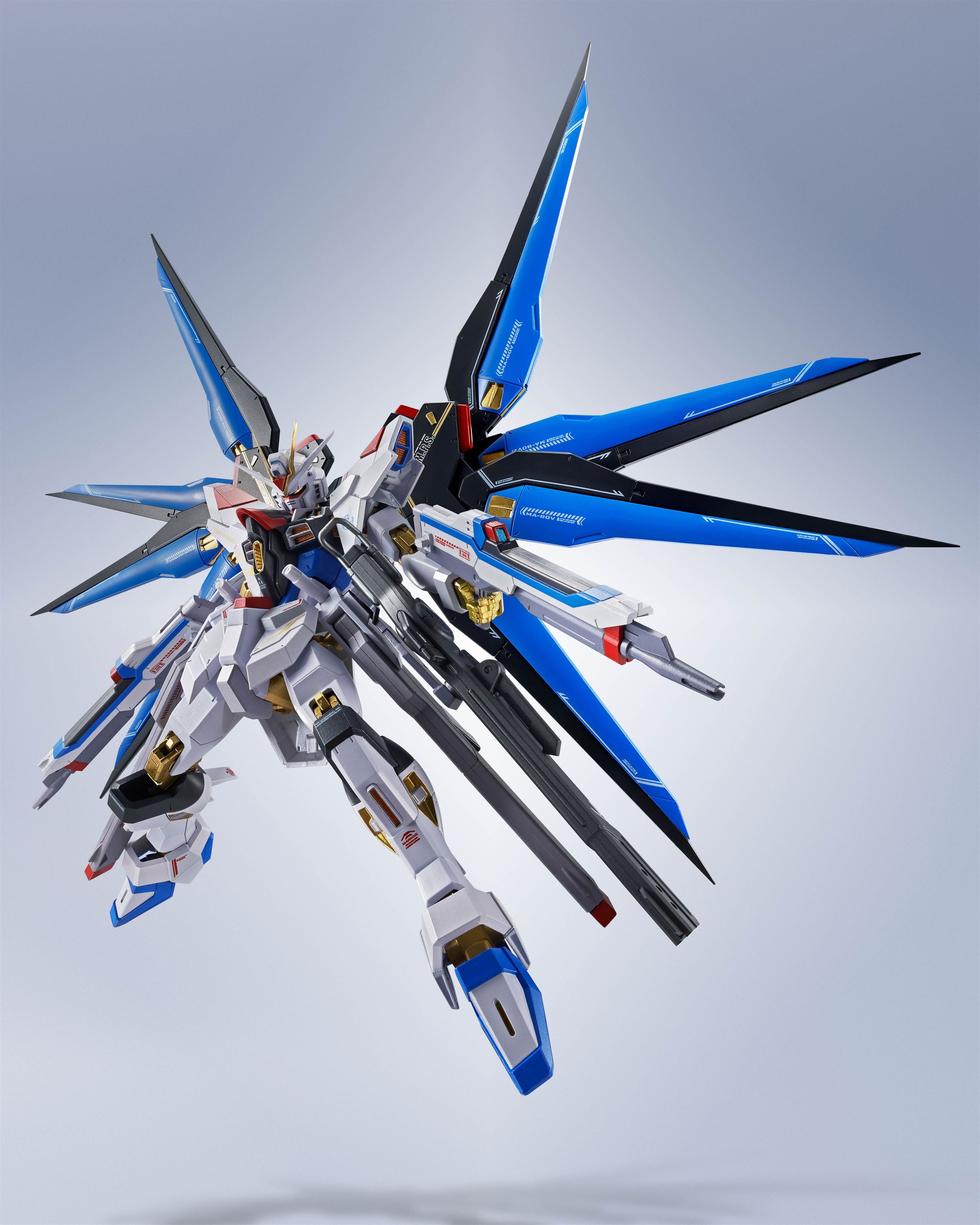 Bandai Metal Robot Spirits Gundam SEED Freedom ZGMF/A-262B Strike Freedom Gundam Type II Action Figure - Collectible Anime Model Kit for Display & Gundam Battles
