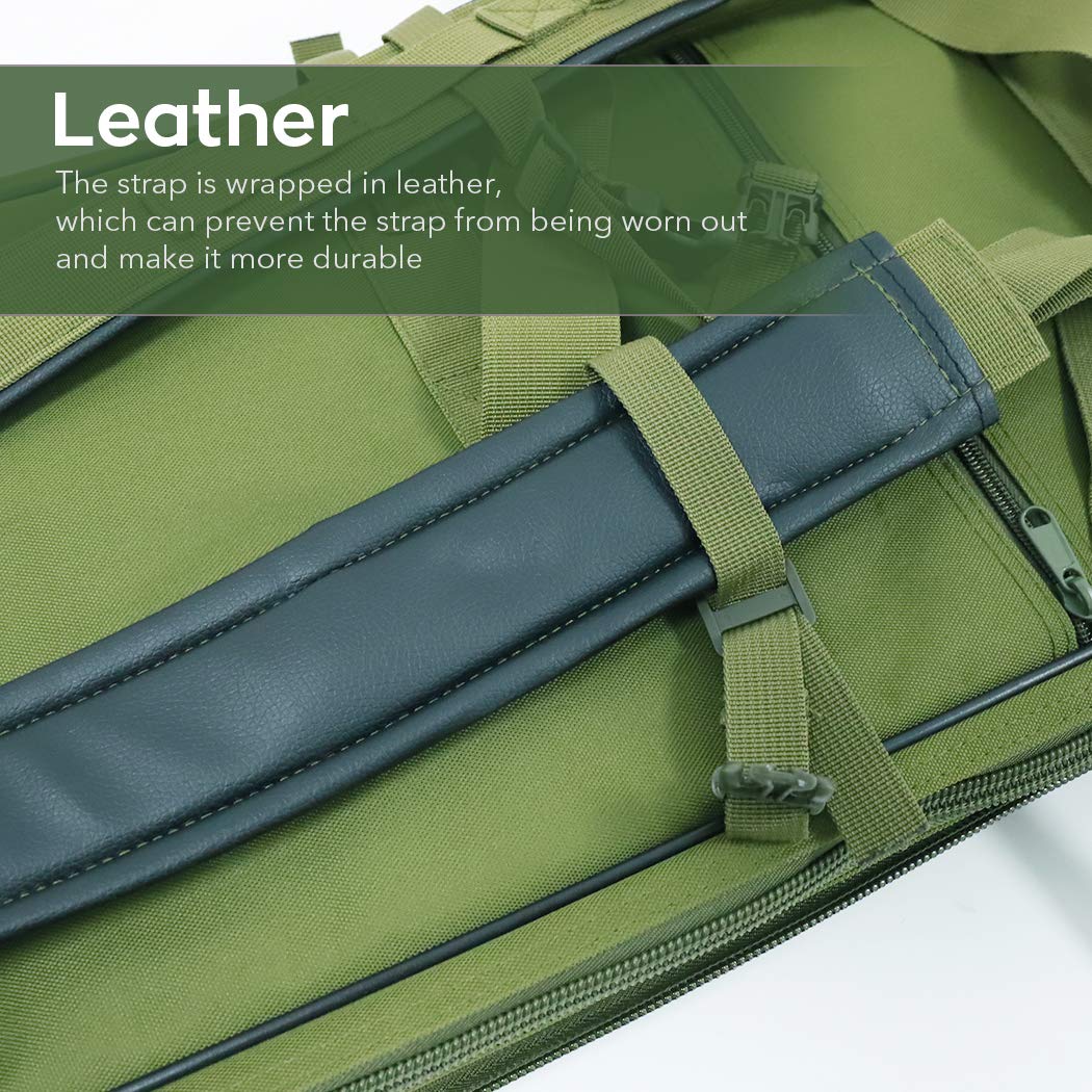 LUVODI 118cm Tactical Airsoft Rifle Carry Case Bag - Durable Protection for Airsoft Replicas (Green) | Perfect for Airsoft Games, Storage & Transport