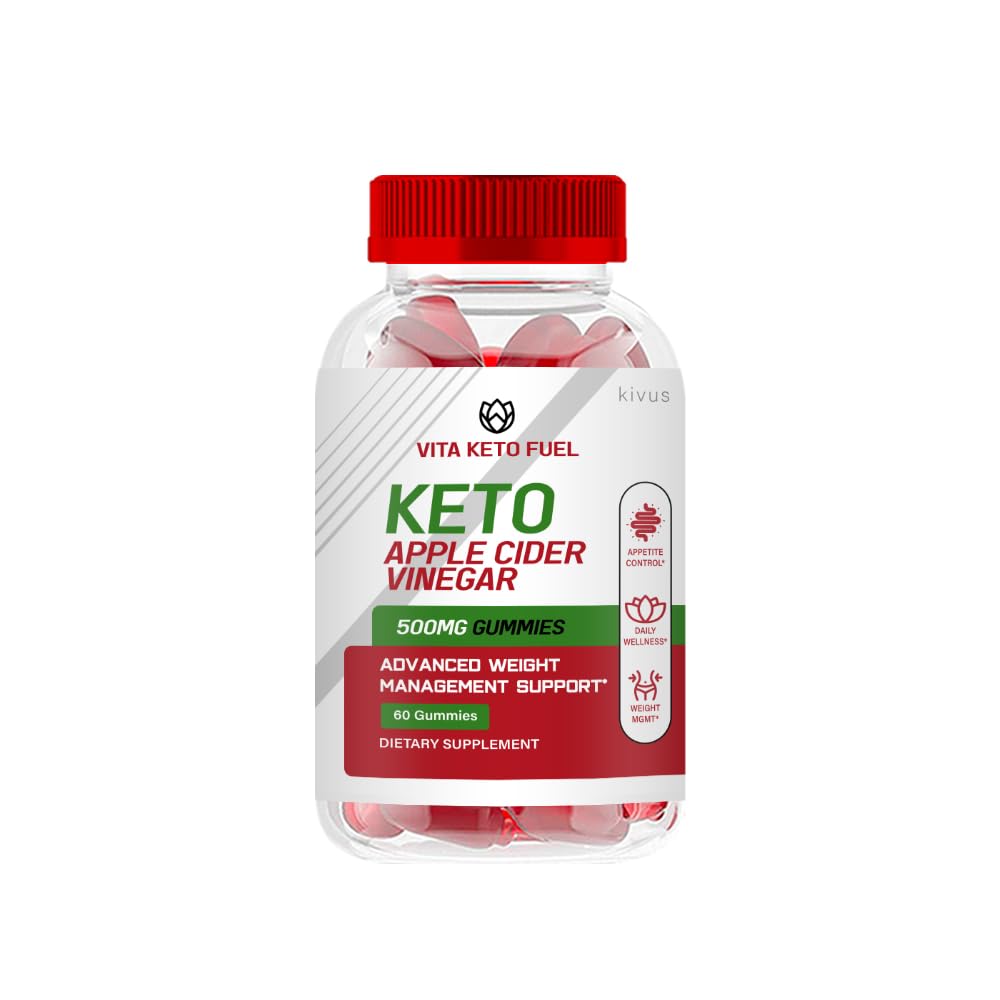 Vita Keto Fuel Keto Apple Cider Vinegar Gummies - 60 Count | Ketogenic Diet Supplement for Weight Loss & Energy Boost | Perfect for On-the-Go Keto Lifestyle & Healthy Snacking