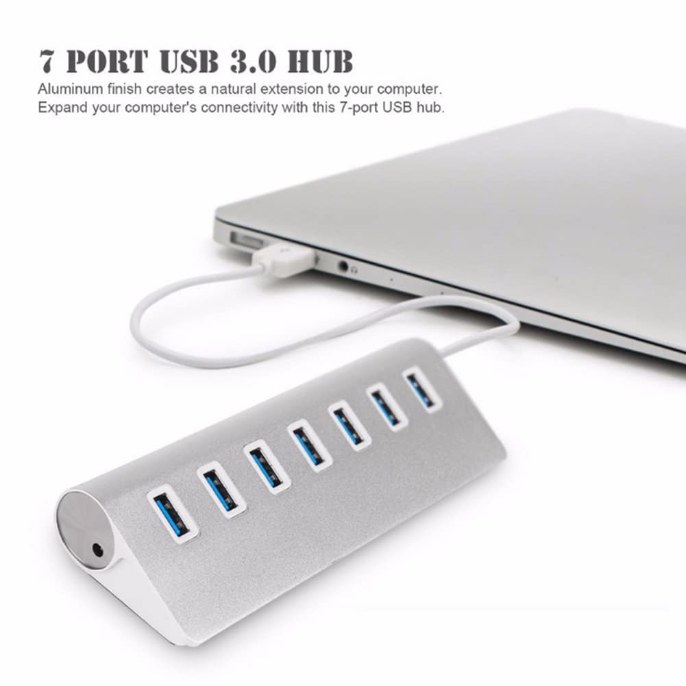 4-Port USB 3.0 Hub 5Gbps with Power Adapter - for Laptop & PC Accessories