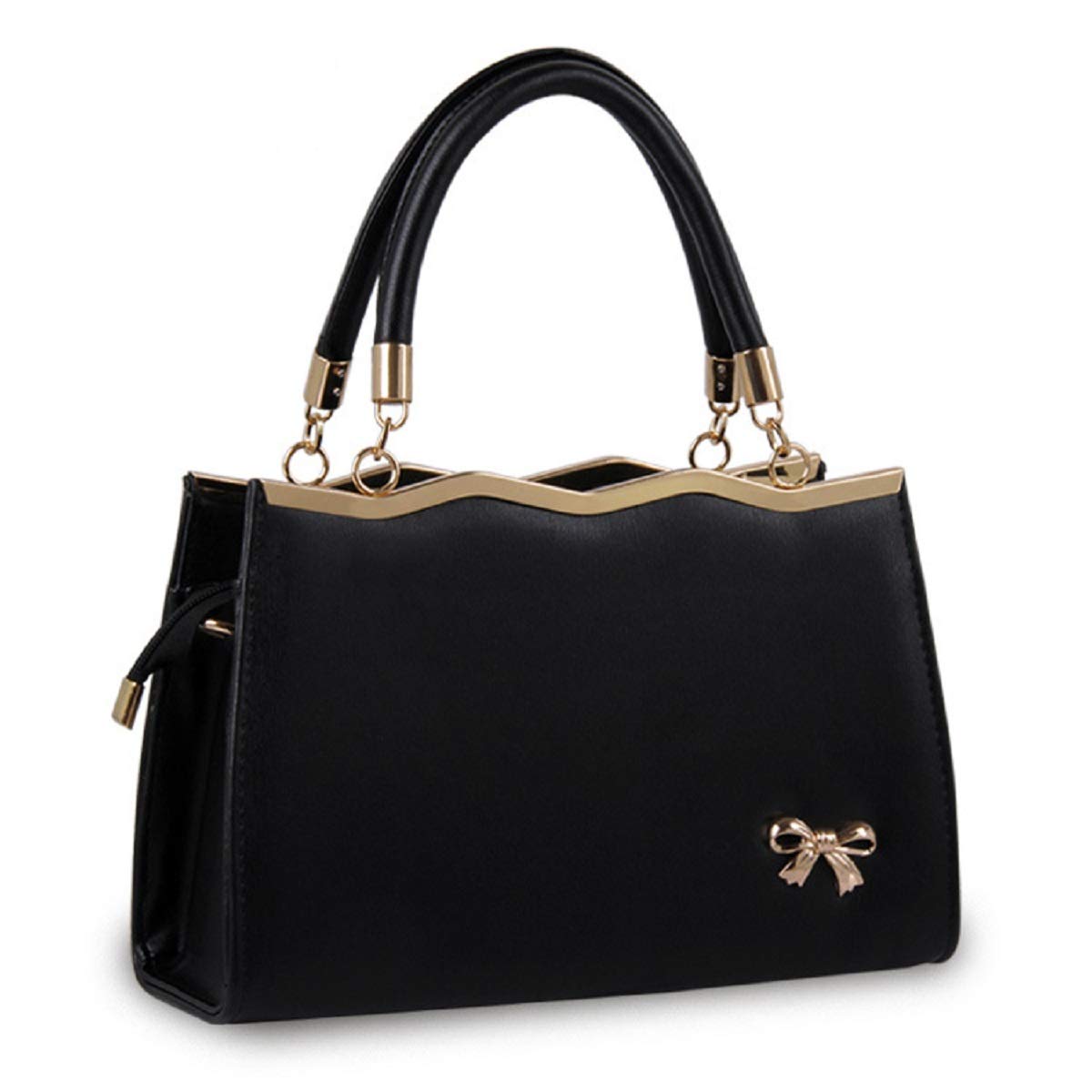 Stylish Women's PU Leather Handbag - Elegant Top Handle Satchel Shoulder Tote with Bow Knot Design | Perfect for Work, Travel & Daily Use