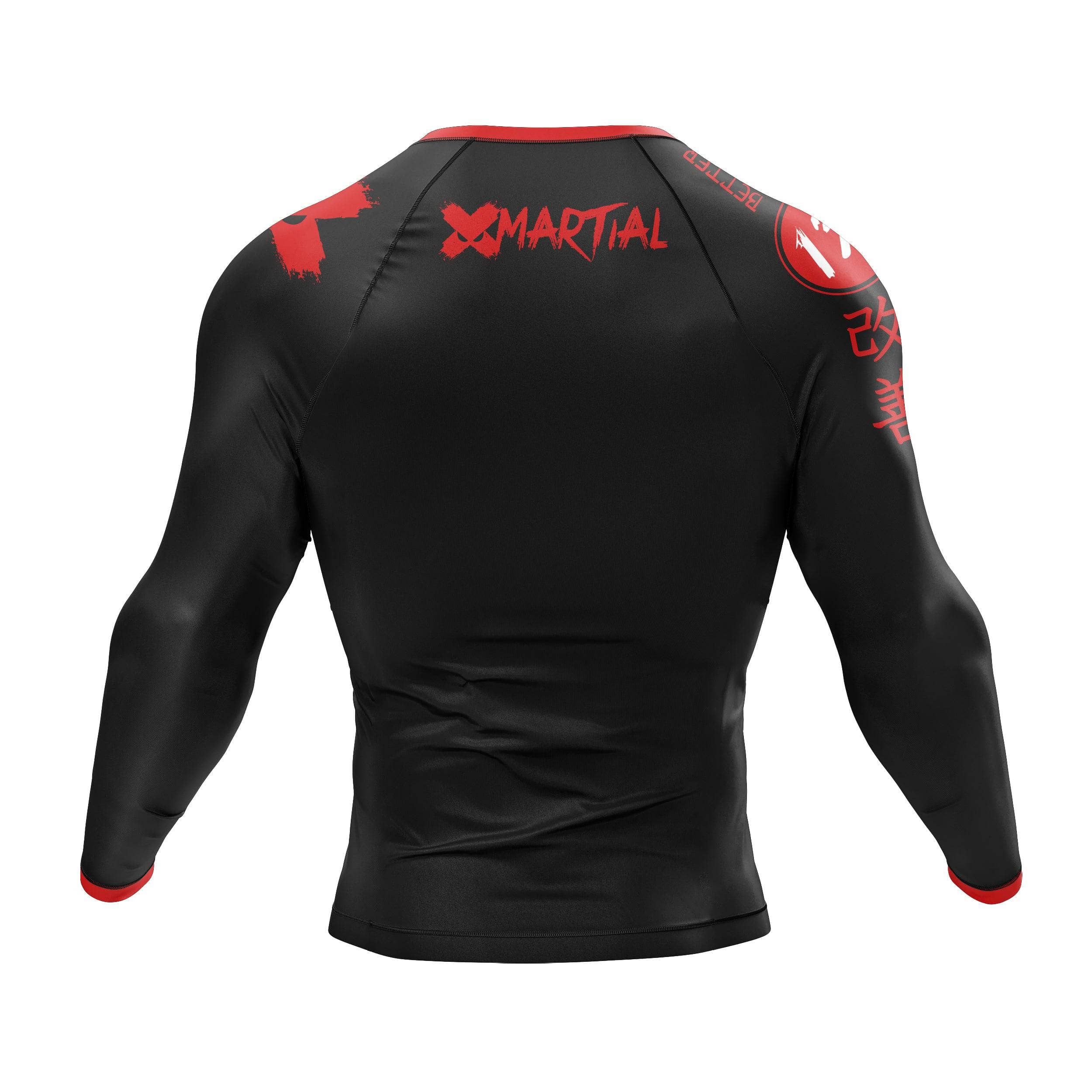XMartial Minimalist BJJ Rash Guard - Lightweight Compression Shirt for Brazilian Jiu-Jitsu, MMA & Grappling - Perfect for Training, Competition & Workouts