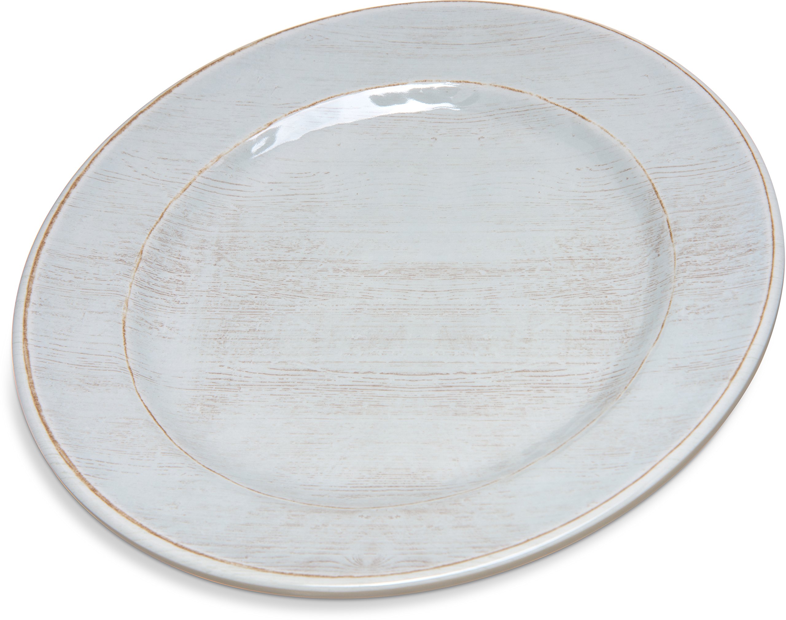 Carlisle 7-Inch Melamine Appetizer Plates with Rim - Pack of 12, Buff Color - Durable Reusable Plastic Plates for Home, Restaurant & Catering - Perfect for Parties, BBQs & Events