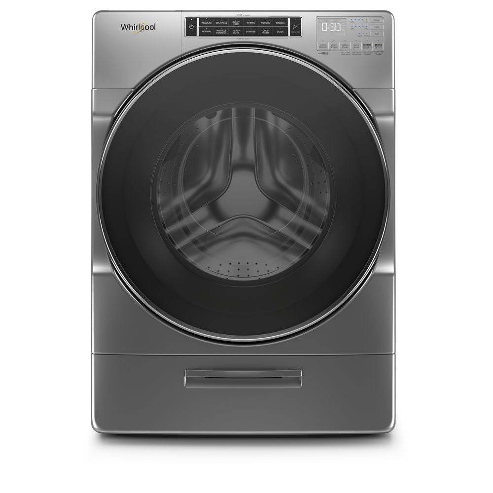 Whirlpool WFW8620HC 5.8 cu.ft. Front Load Washer with Chrome Shadow Finish - Perfect for Laundry Rooms, Apartments & Energy-Efficient Homes