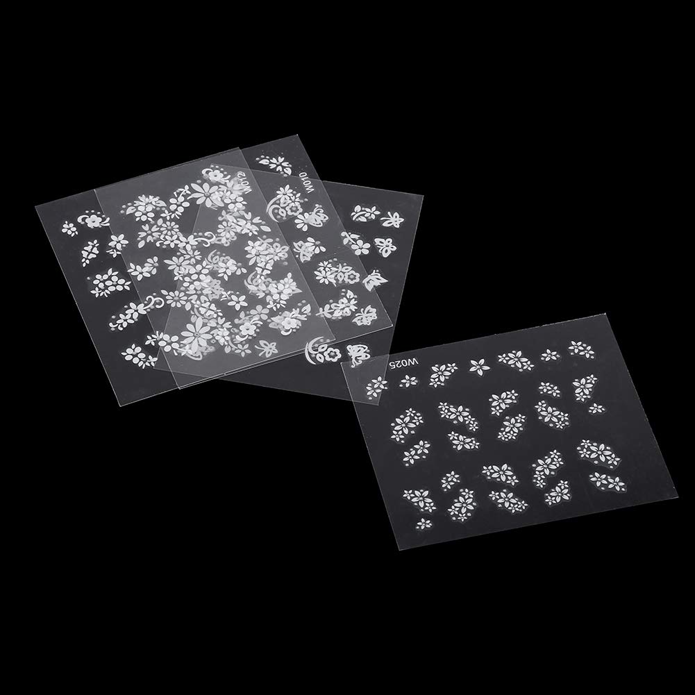 50 Sheets 3D Nail Art Stickers - Multicolor Floral Design, Self-Adhesive Nail Decals for DIY Manicure, Perfect for Parties, Weddings & Everyday Nail Art Decoration