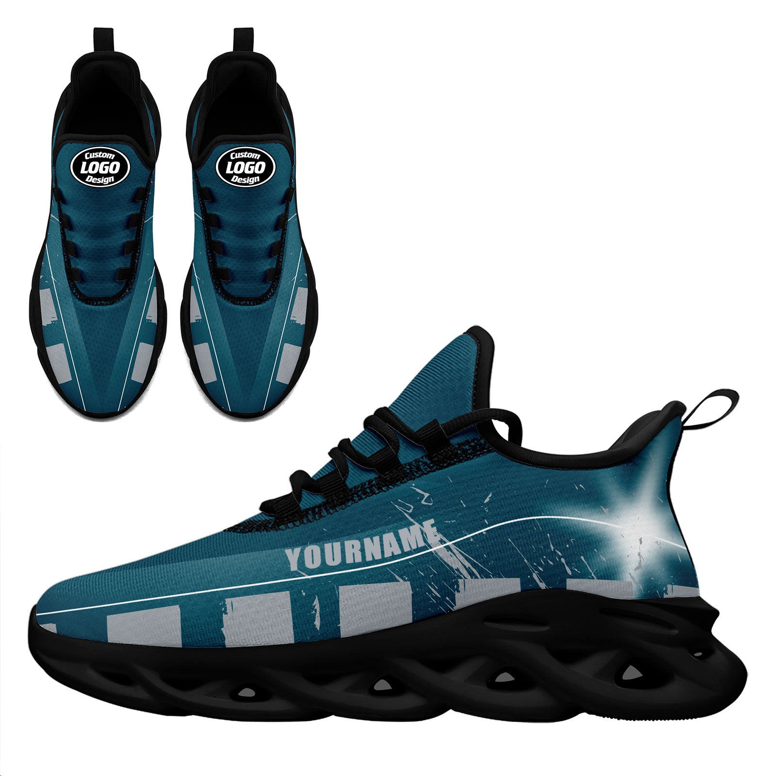 Custom Green & Gray Philadelphia MaxSoul Shoes and Hat Set - Personalized Sneaker & Cap Combo for Men & Women | Perfect for Streetwear, Urban Fashion & Sports Fans