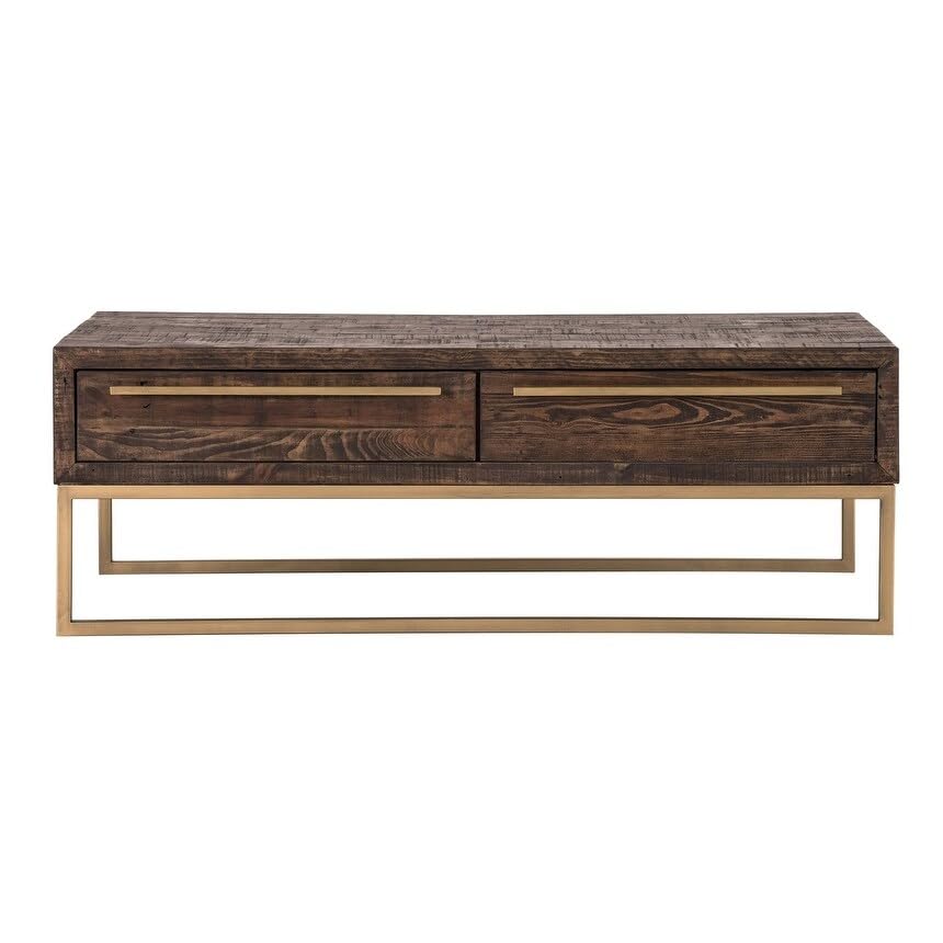 Alpine Monterey Wood Coffee Table in Smokey Taupe - Modern Solid Wood Living Room Furniture for Home Decor, Perfect for Living Room, Lounge & Office Spaces