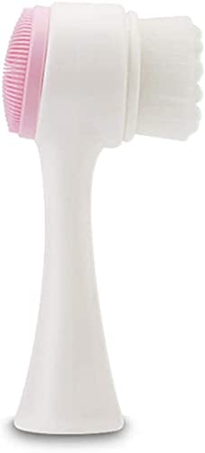 SHIDHMI 2 in 1 Silicone Face Brush for Deep Cleansing & Exfoliating - Soft Bristle Facial Scrubber for Massaging & Pore Cleaning - Acne Treatment Skin Care Tool (Pink) | Perfect for Daily Skincare Routine & Spa Facial Treatment