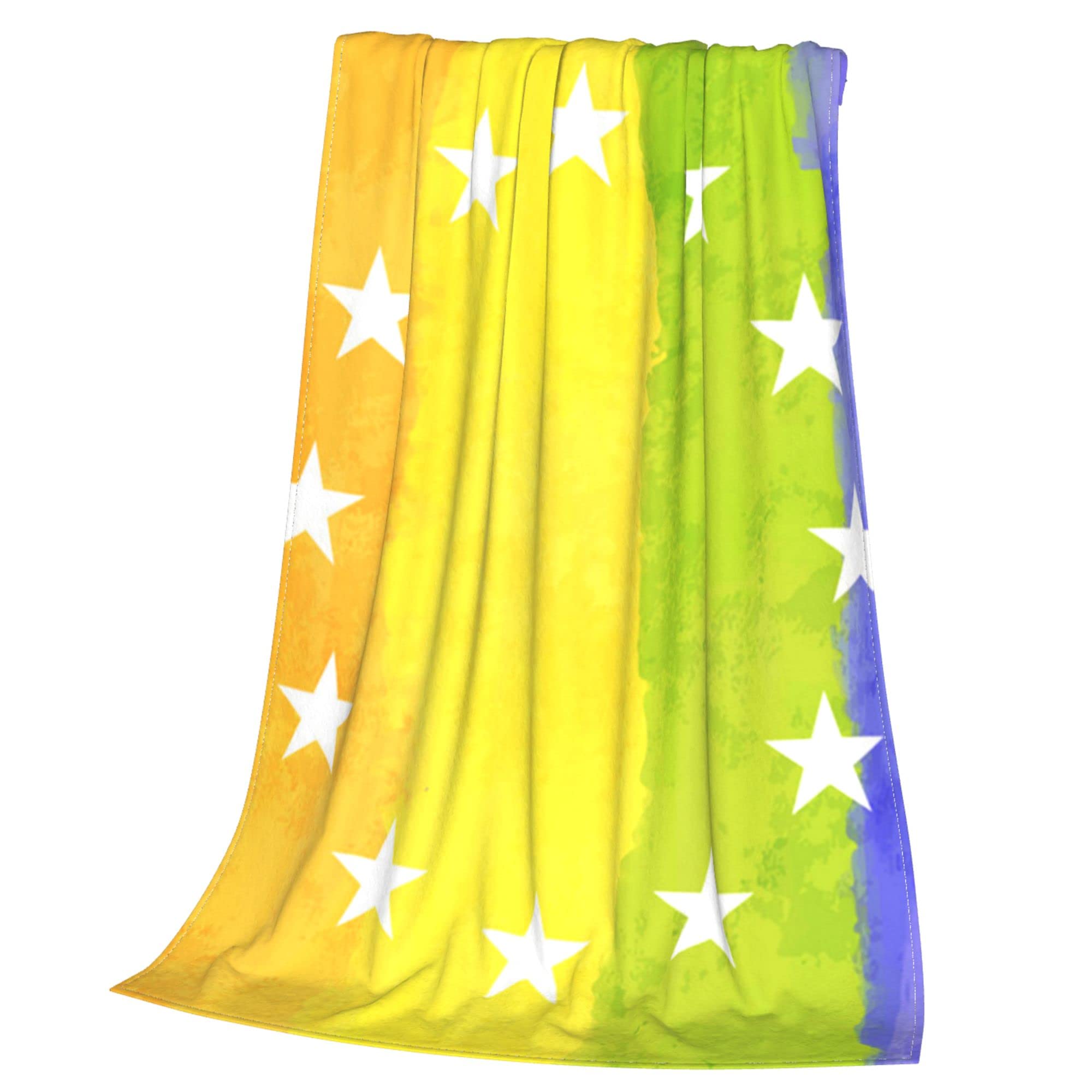 Soft Flannel Pride LGBT Flag Throw Blanket - Cozy Microfiber Blanket for Bed, Couch & Sofa - European Style Summer Blanket for Teens, Boys & Girls - Perfect for Lounging, Netflix Nights & Pride Celebrations