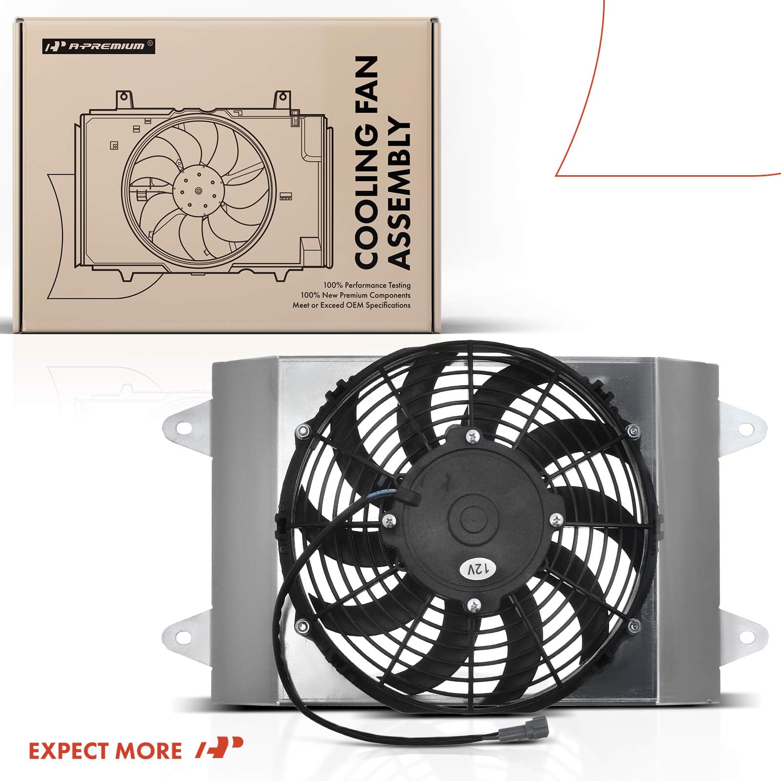 Premium Engine Radiator Cooling Fan Assembly Compatible with Yamaha Viking 700 (2014-2020) & Viking VI (2015-2019) - Direct Replacement for OEM# 1XDE24050000 - Perfect for Off-Road ATV Cooling System Maintenance & Repair