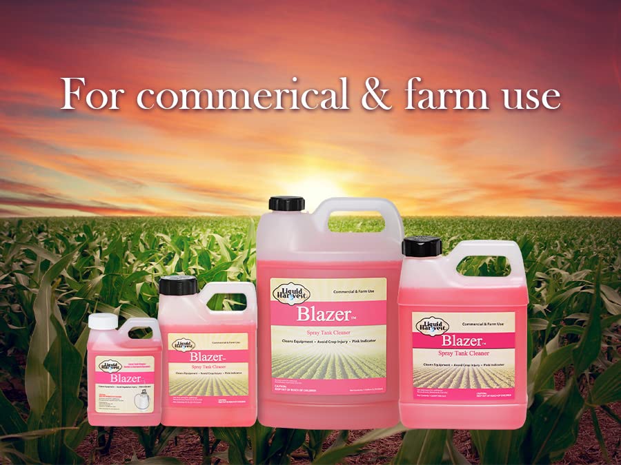 Liquid Harvest Blazer Spray Tank Cleaner - 128oz (1 Gallon) for Removing Chemical Residues | Professional Gardening & Lawn Care Solution | Ideal for Sprayers, Agricultural Equipment & Outdoor Maintenance