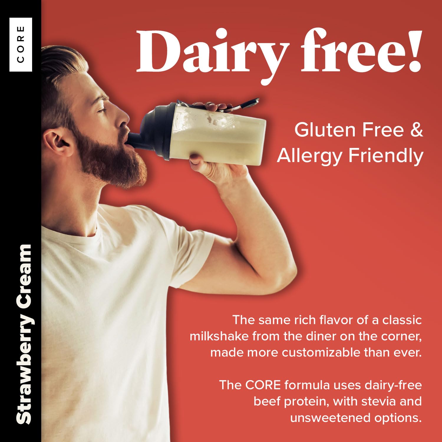 Keto Chow Strawberry Cream (Unsweetened) - Low Carb Keto Meal Replacement Shake Powder - Nutritionally Complete Protein Shake - Dairy Free, Gluten Free - Perfect for Weight Loss, Busy Mornings & On-the-Go Nutrition