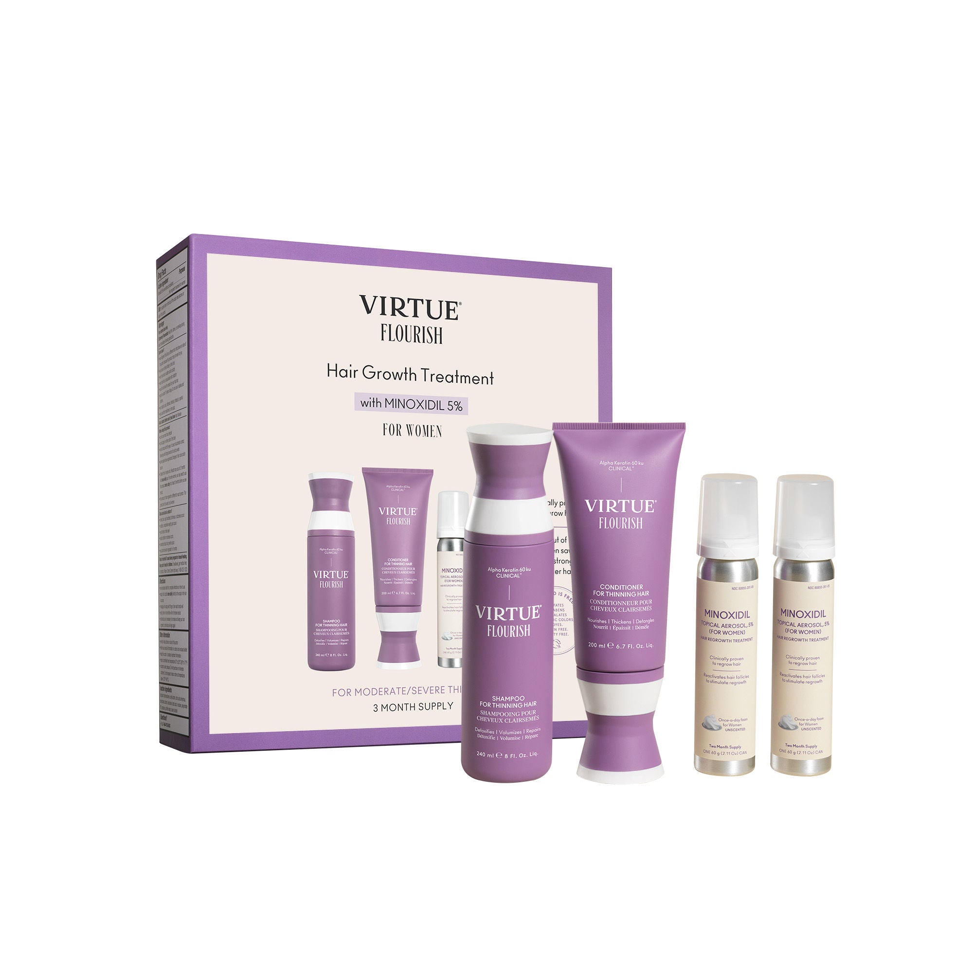 Flourish Nightly Intensive Hair Growth Treatment for Thicker & Longer Hair - 90 Day Supply | Perfect for Nighttime Hair Care Routine & Scalp Nourishment