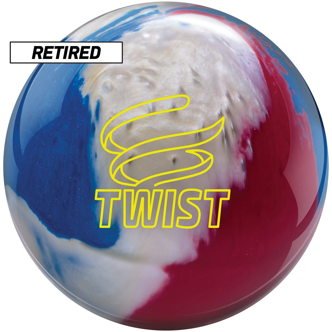 Brunswick Twist Bowling Ball - Red, White & Blue | High Performance Reactive Resin | Perfect for League Play & Casual Bowling