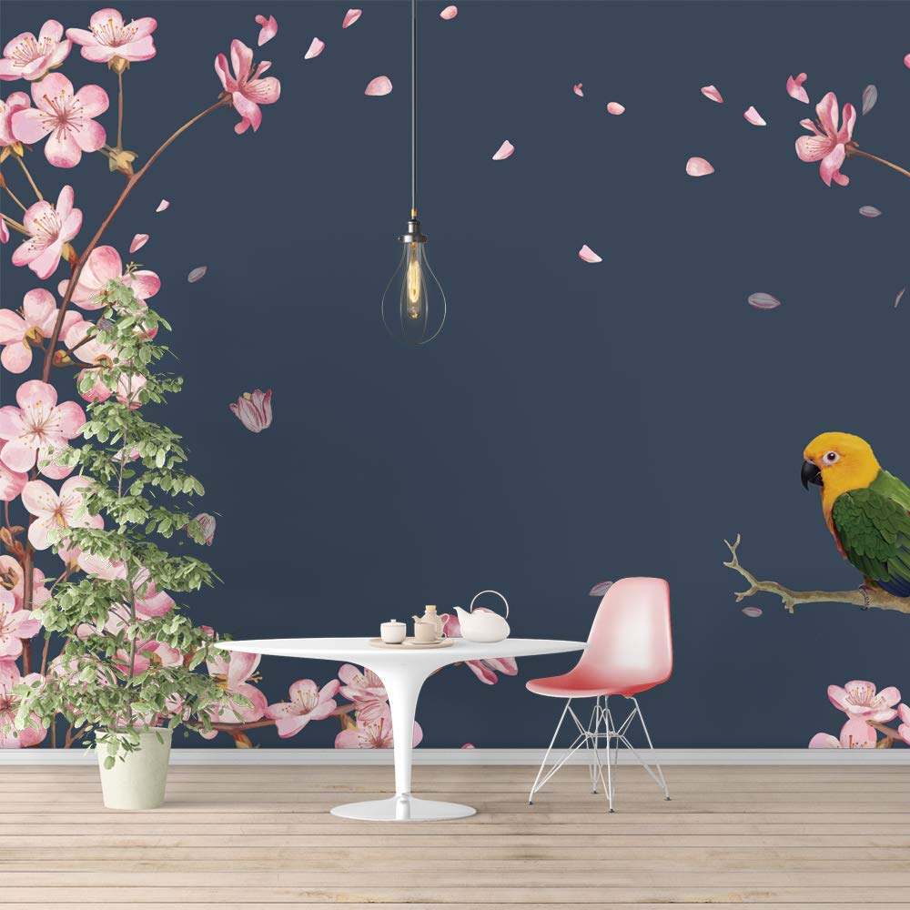 Green Plants & Animals Removable Wallpaper - Peel and Stick Wall Mural for Bedroom Decor (66x96 inches) - Perfect for Nursery, Kids Room & Home Interior Design