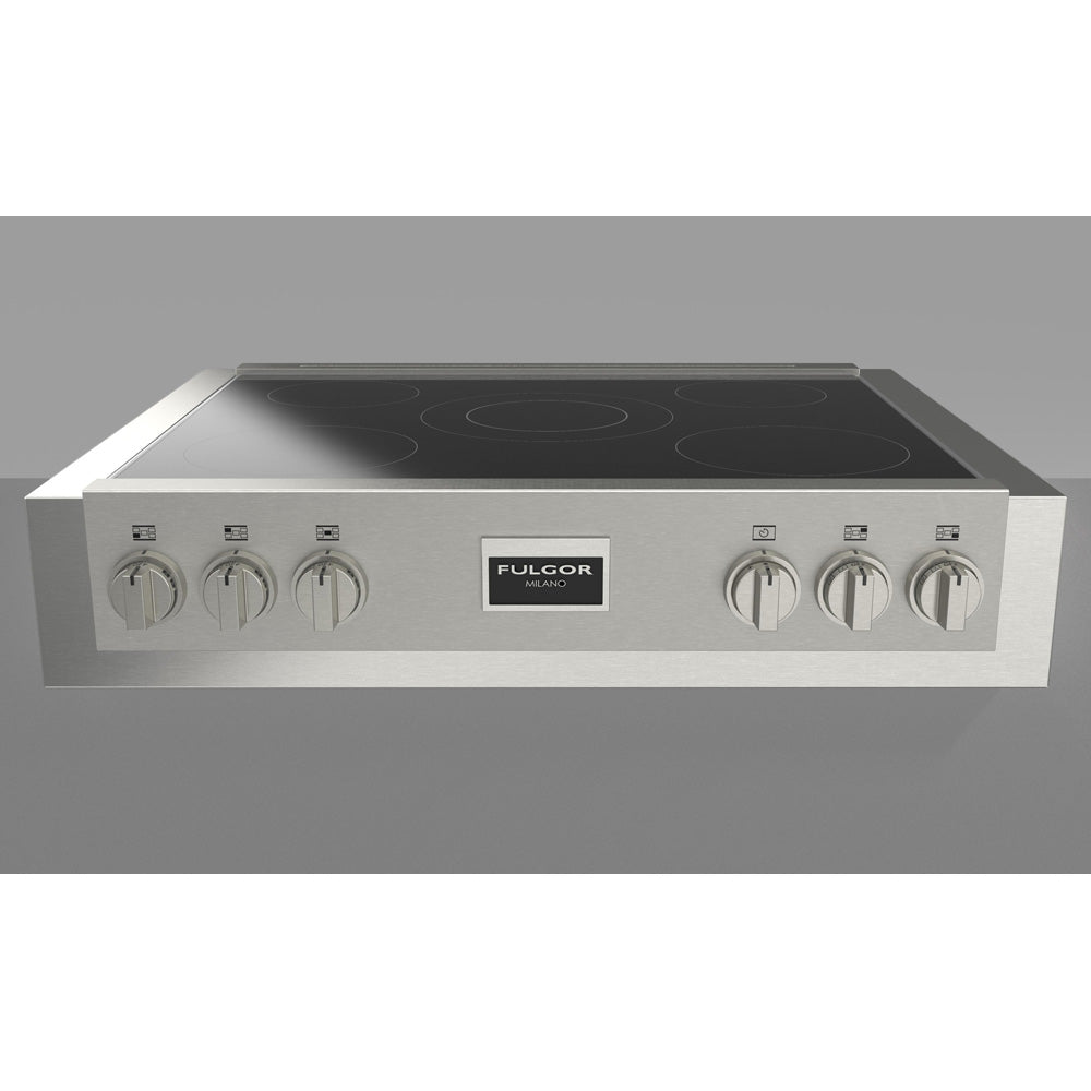 Fulgor Milano 36 Inch 600 Professional Series Induction Cooktop - Stainless Steel with Glass Ceramic Surface (Model F6IRT365S1) | Perfect for Modern Kitchens & Professional Chefs
