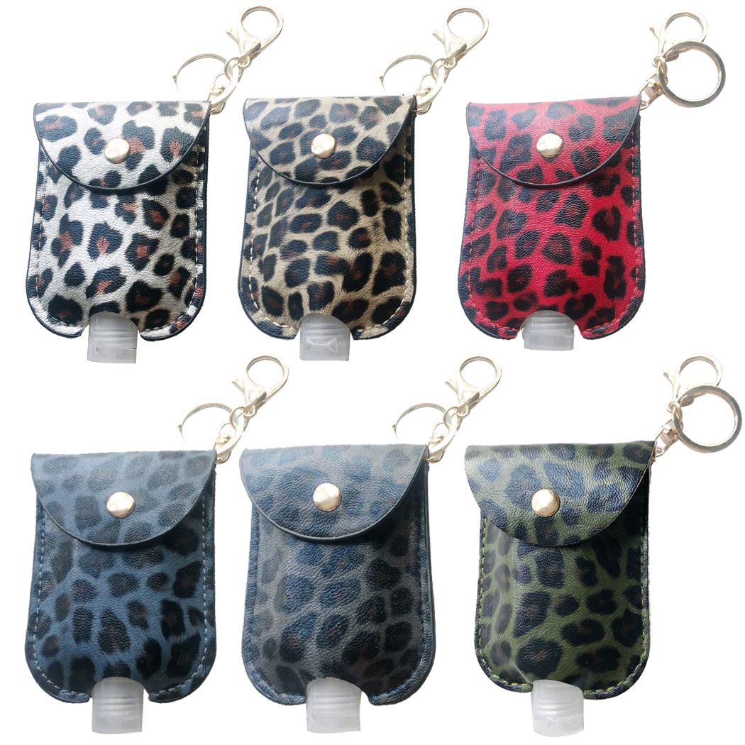 Boxoon 6PCS Mini Travel Keychain Bottles - Portable Refillable Containers for Liquids | Perfect for Toiletries, Essential Oils & Travel Accessories