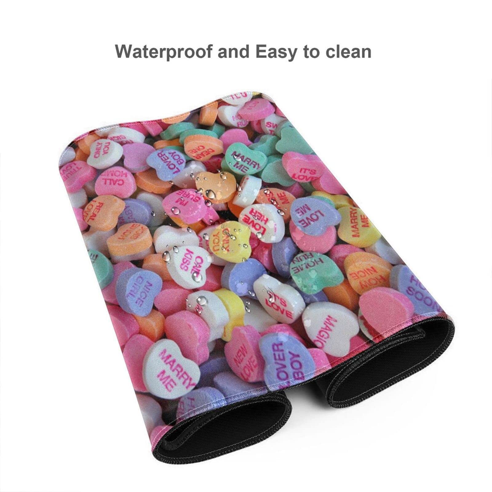 Romantic Heart-Shaped Mouse Pad - Non-Slip Rubber Base, Extended Gaming Mousepad for PC & Laptop - Perfect for Office, Home, Gaming & Valentine's Day Gifts