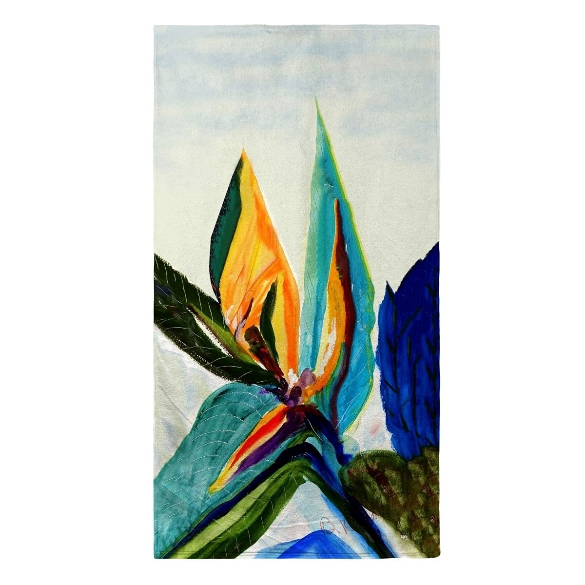 Betsy Drake Teal Paradise Beach Towel - Soft, Absorbent & Quick-Dry for Pool, Beach & Outdoor Adventures