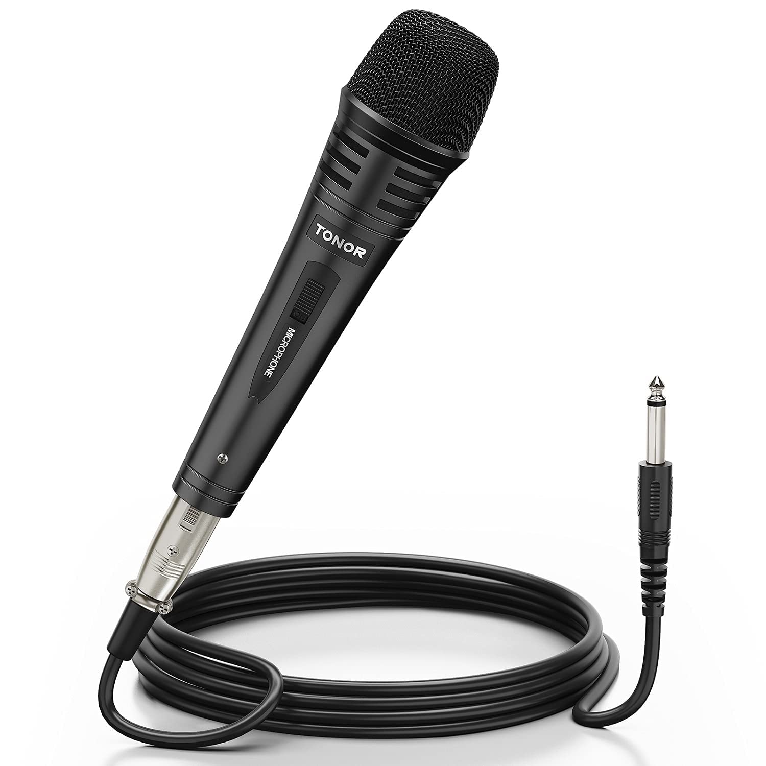 TONOR K1 Professional Dynamic Vocal Microphone for Singing & Karaoke - Handheld Wired Mic with 5M XLR to 1/4