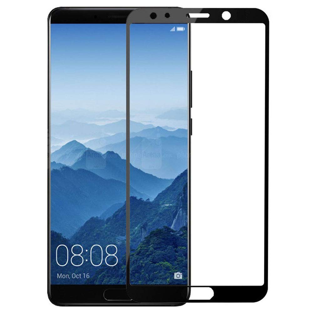 J&H [3 Pack] Huawei Mate 10 Tempered Glass Screen Protector - Full Coverage HD Clear Anti-Scratch Screen Shield for Huawei Mate 10 (Black) - Perfect for Daily Use, Travel & Business Protection