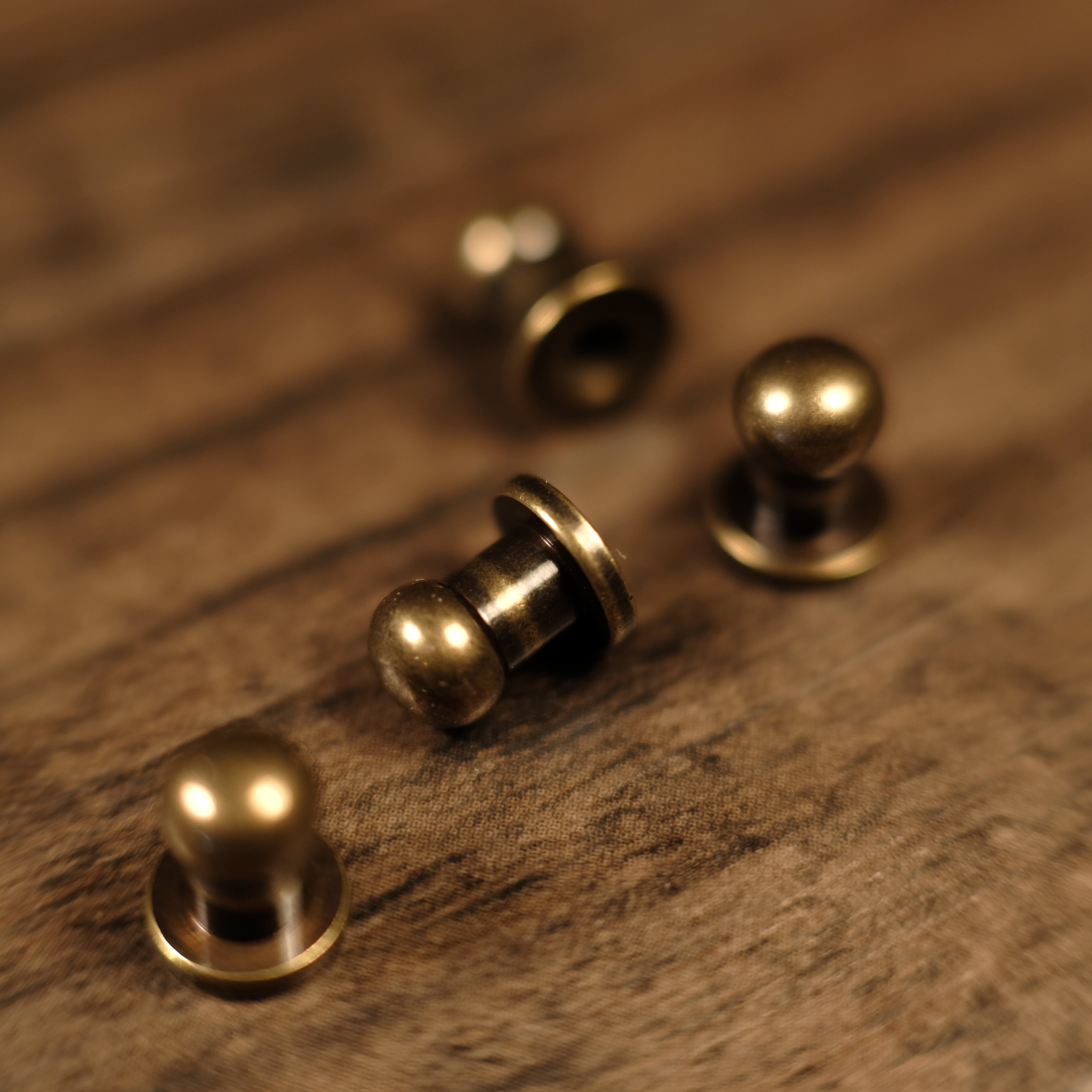 Antique Brass Collar Button Stud B16 - Classic Dress Shirt Accessory for Formal & Business Attire