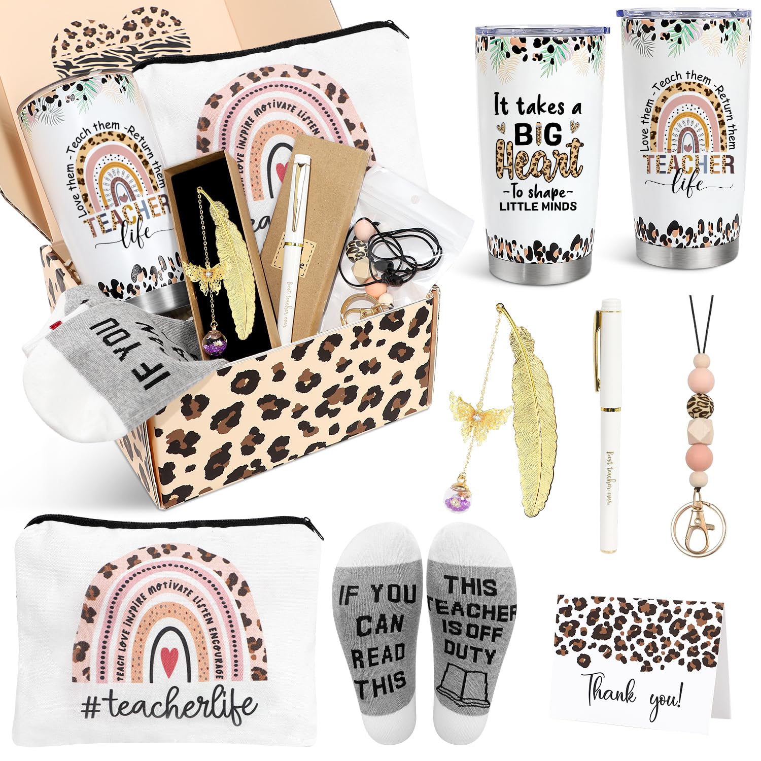 7-Piece Teacher Appreciation Gift Set for Women - Thoughtful Back to School, Birthday & Christmas Gifts - Unique Thank You Present for Educators - Perfect for Classroom, End of Year & Holiday Celebrations