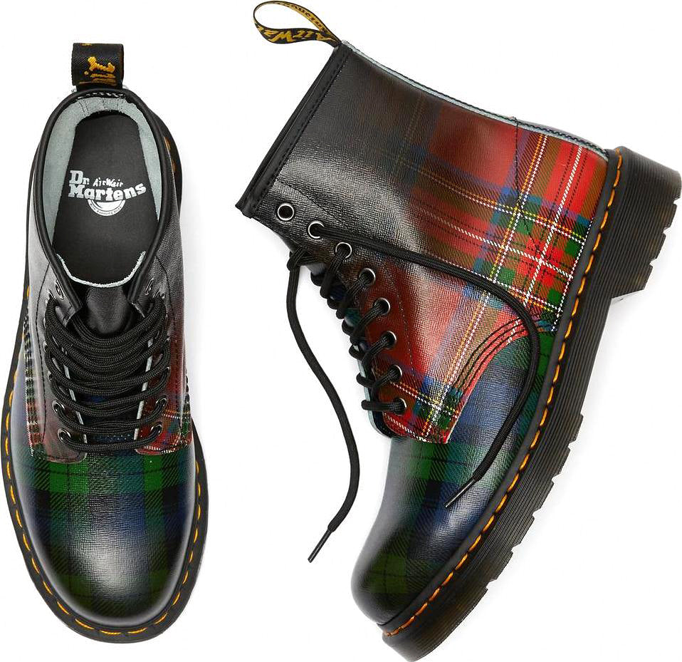 Dr. Martens 1460 Tartan Unisex Boots - Classic 8-Eye Lace-Up Combat Boots for Men & Women | Perfect for Punk, Grunge & Everyday Street Style