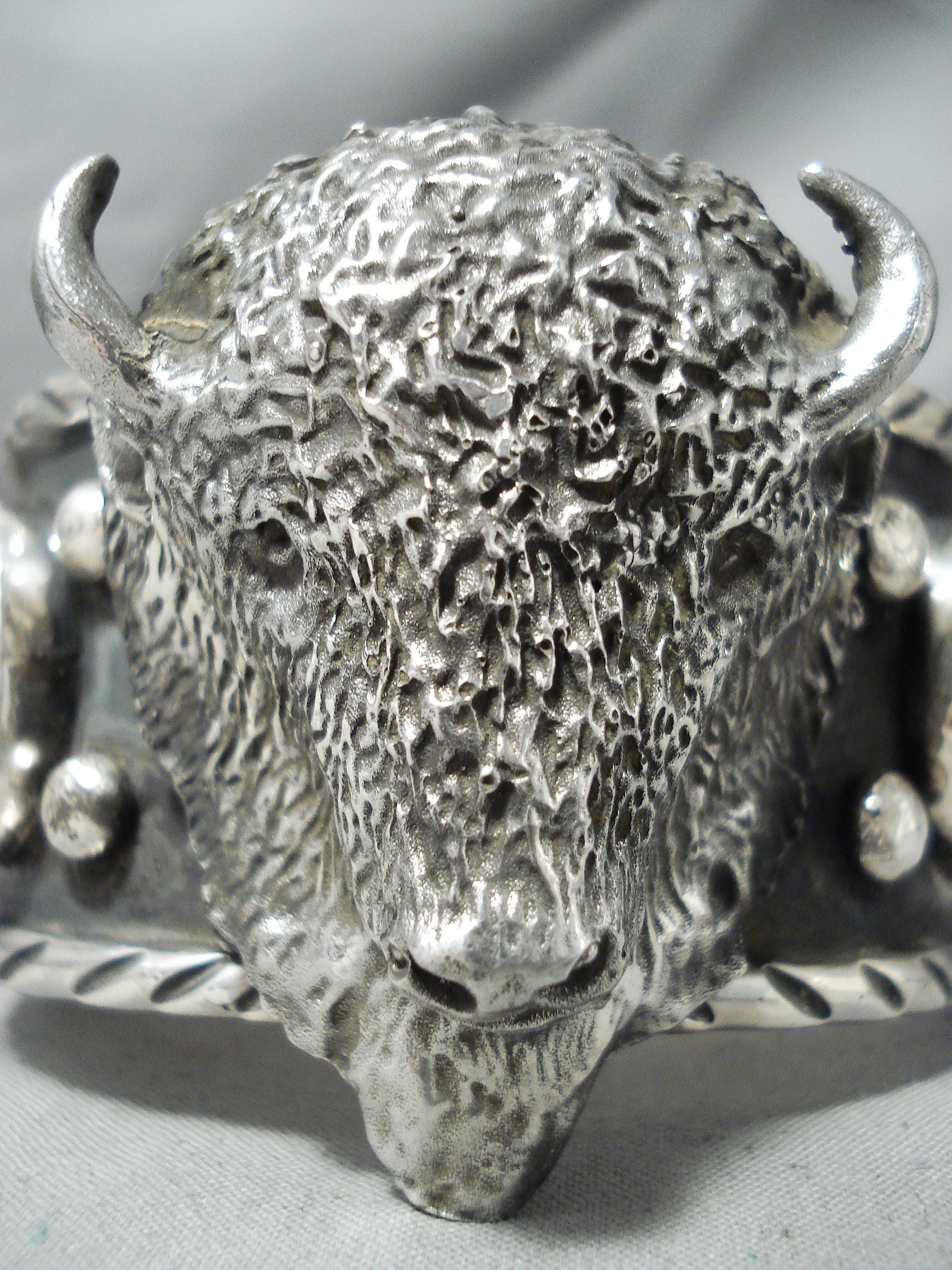 171 Grams Heavy Native American Buffalo #8 Turquoise Sterling Silver Bracelet - Handmade Jewelry for Women, Boho Chic Accessories, Perfect for Festivals & Special Occasions