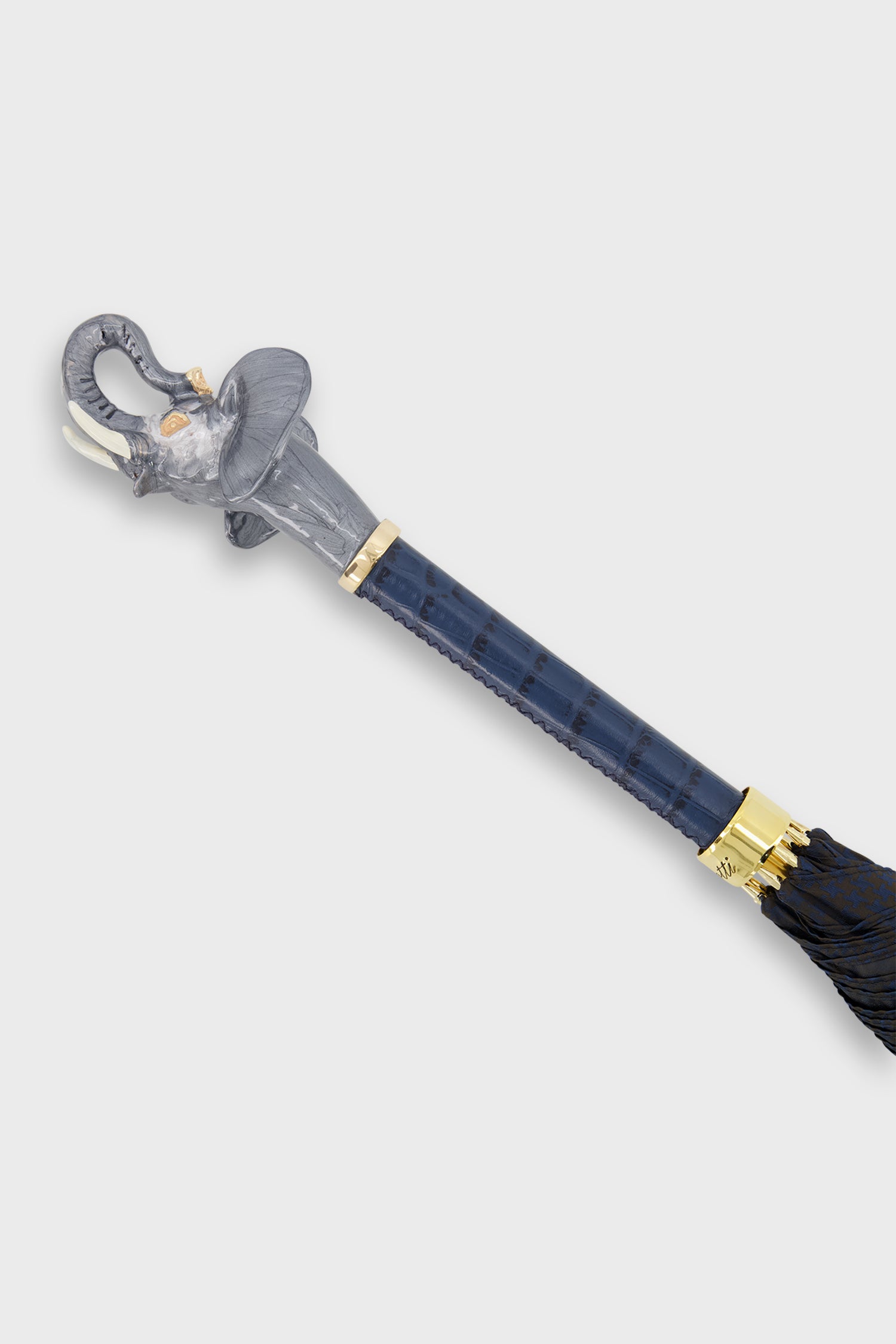 Pasotti Luxury Elephant Print Umbrella - Stylish & Waterproof for Rainy Days - Perfect for Outdoor Events, Weddings & Fashion Accessories