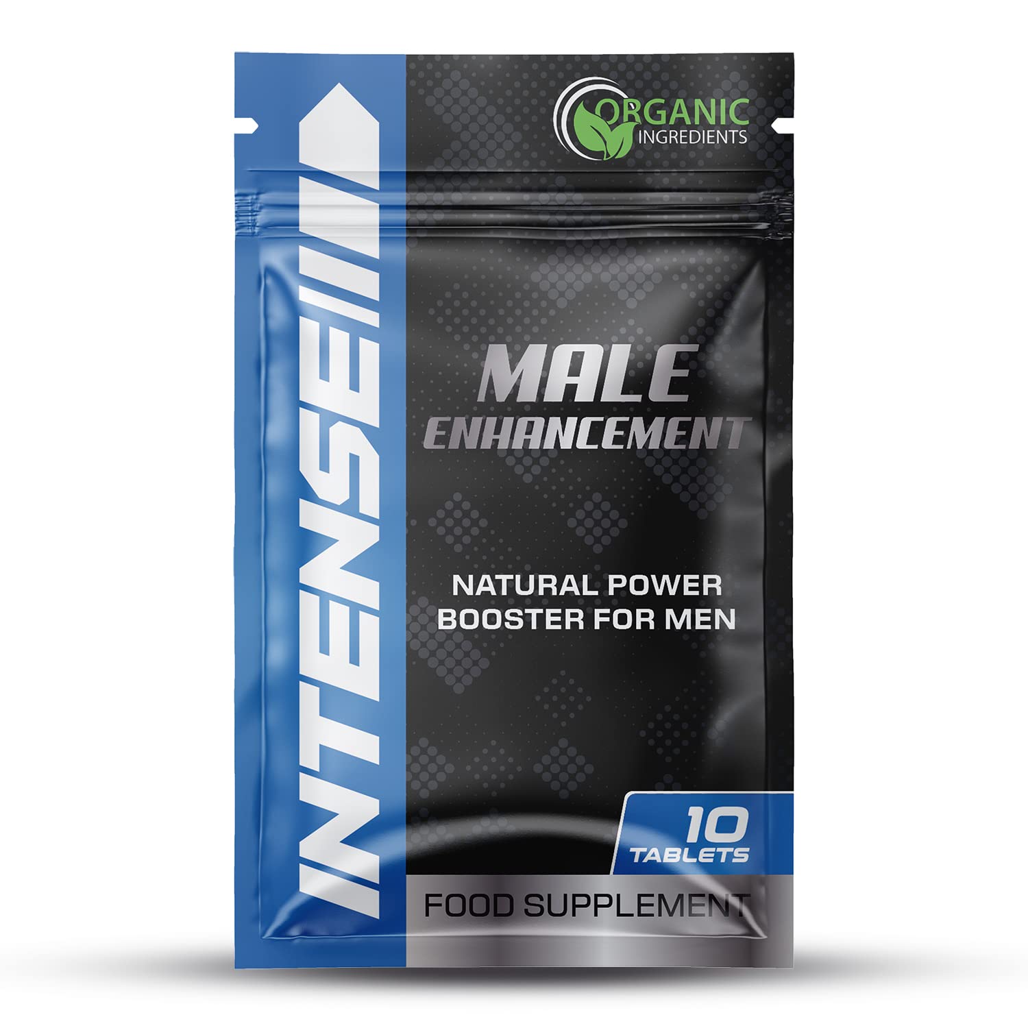 Intense Blue 10 Tablets - Natural Herbal Supplement for Men's Performance & Vitality - Male Enhancement Pills with Strong Effect - Boost Energy & Stamina for Workouts & Intimacy