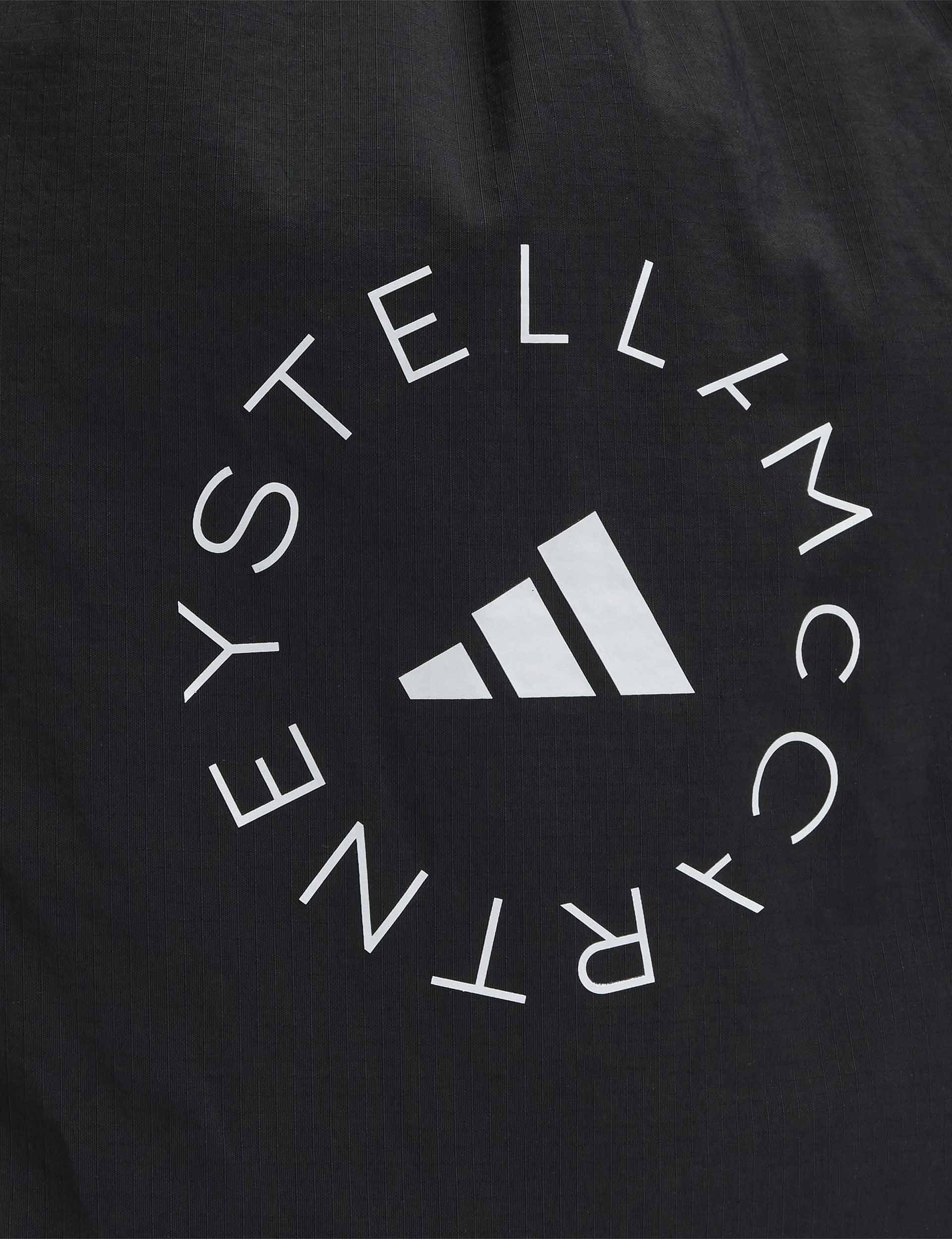 Adidas by Stella McCartney Gym Sack Backpack - Black & White Waterproof Sports Bag for Gym, Yoga, Travel & Workout Essentials