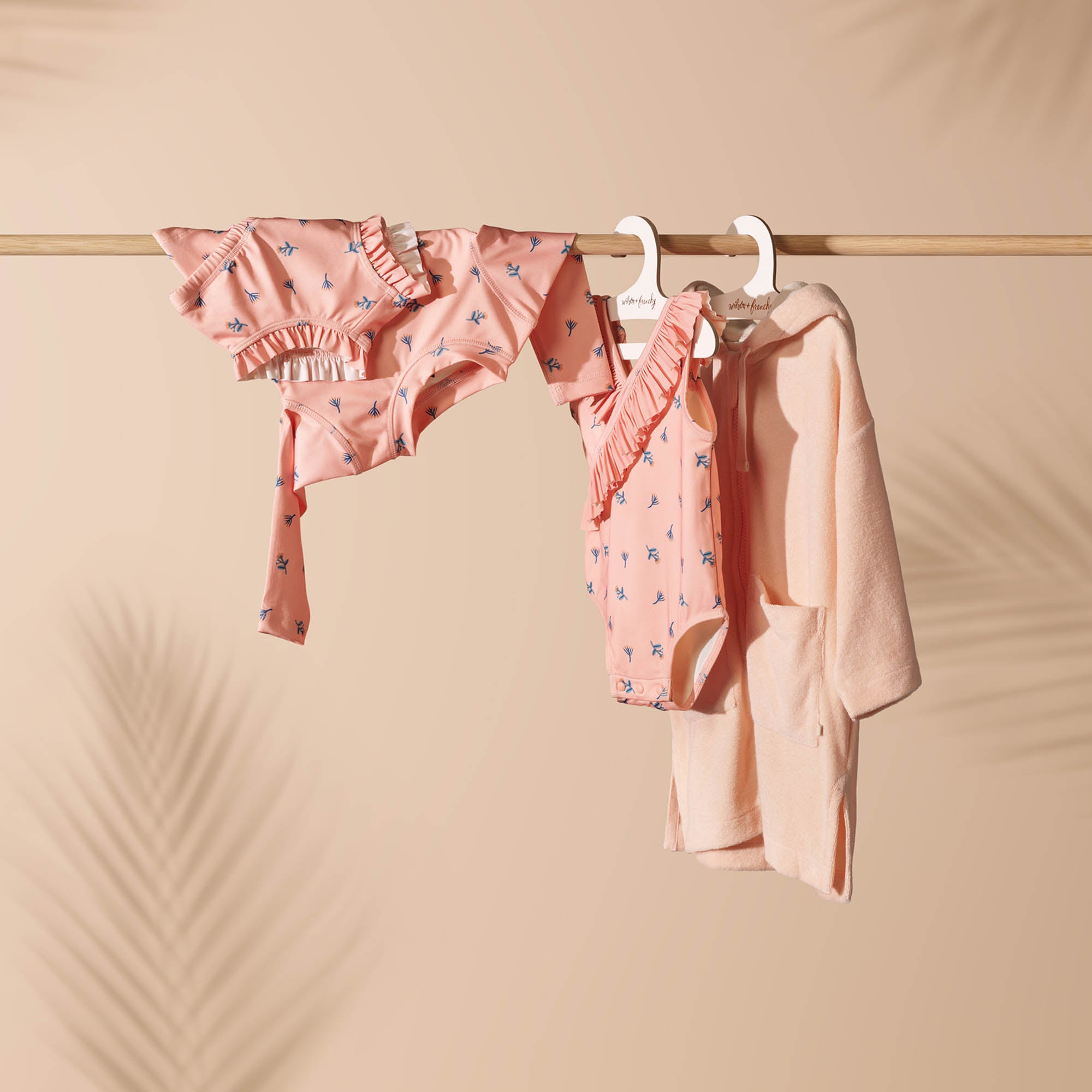 Little Flower Rashie Swim Set for Baby Girls - UV Protection Swimwear for Toddlers - Perfect for Beach, Pool & Summer Water Play