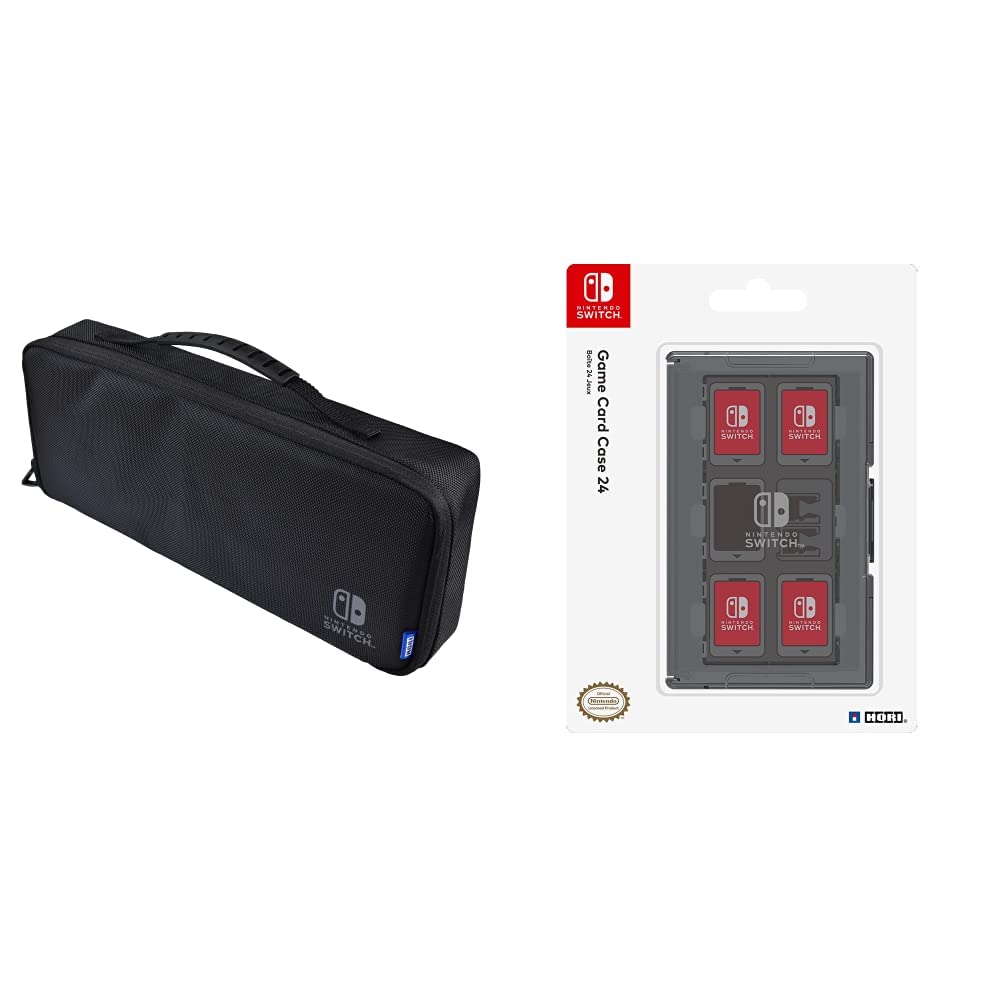 HORI Cargo Pouch Compatible with Nintendo Switch OLED & Split Pad Pro - 24 Game Card Storage Case | Travel & Gaming Accessory Organizer for Nintendo Switch