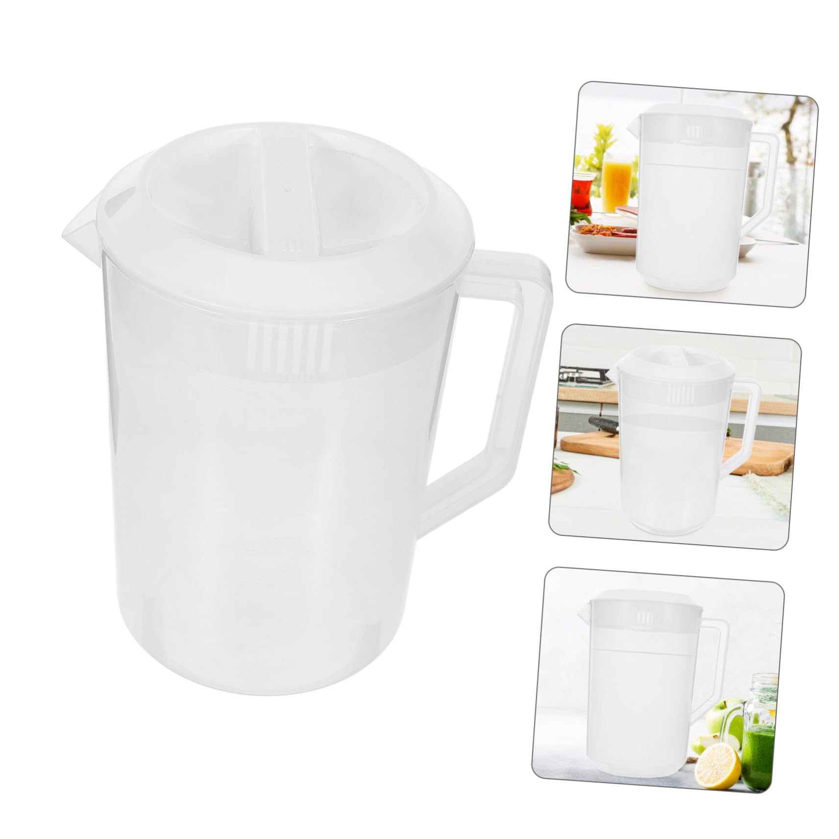 Cabilock 2L Glass Beverage Pitcher with Measurement Scale - Cold Water Kettle, Juice Pitcher for Iced Tea, Lemonade & Cocktails - Perfect for Parties, BBQs & Home Bars