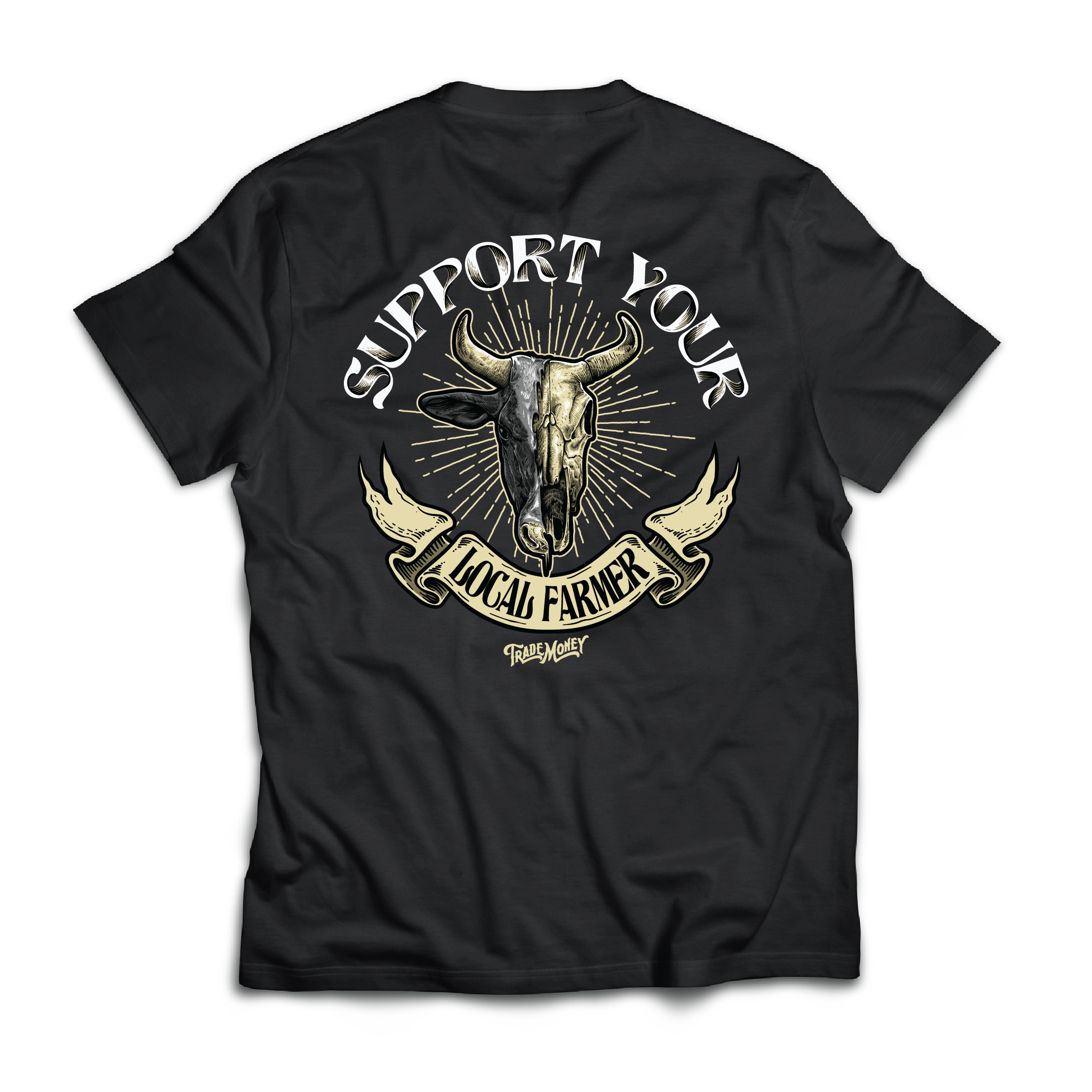 Support Local Farmers - Premium Black T-Shirt for Men & Women - Perfect for Casual Wear, Outdoor Activities & Community Events