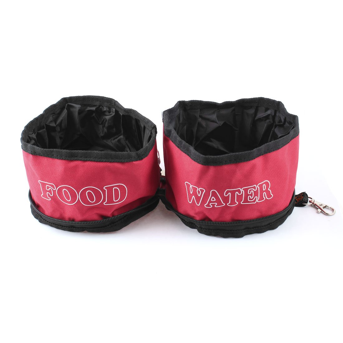 uxcell Portable Double Pet Food and Water Bowl for Camping, Hiking, Travel - Durable Collapsible Dog Bowl for Outdoor Adventures