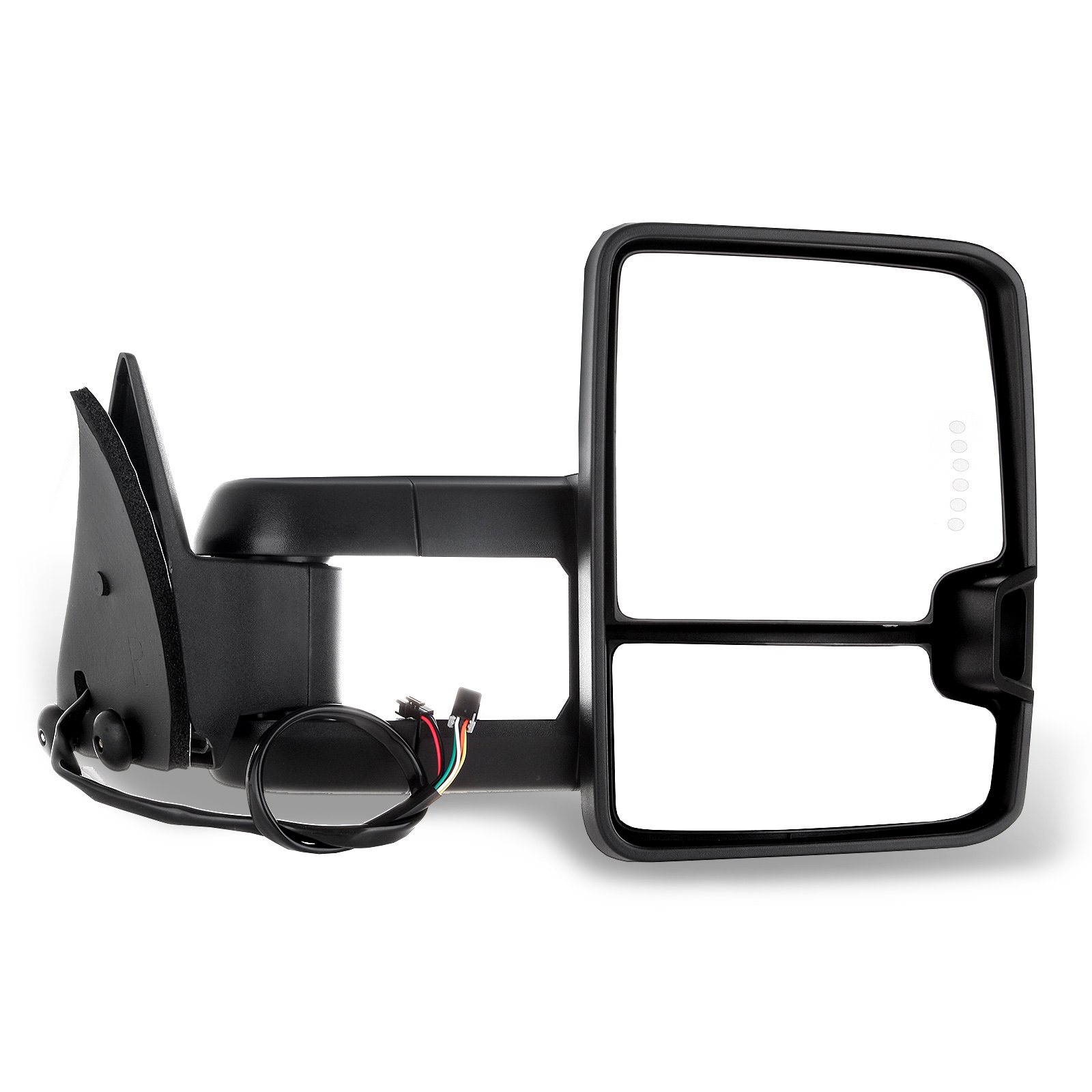 FINDAUTO Power Heated Towing Mirrors for Chevy GMC C1500/K1500 1988-1998 - Driver & Passenger Side Adjustable LED Turn Signal Mirrors with Black Cap | Perfect for Heavy-Duty Towing, Winter Driving & Enhanced Safety