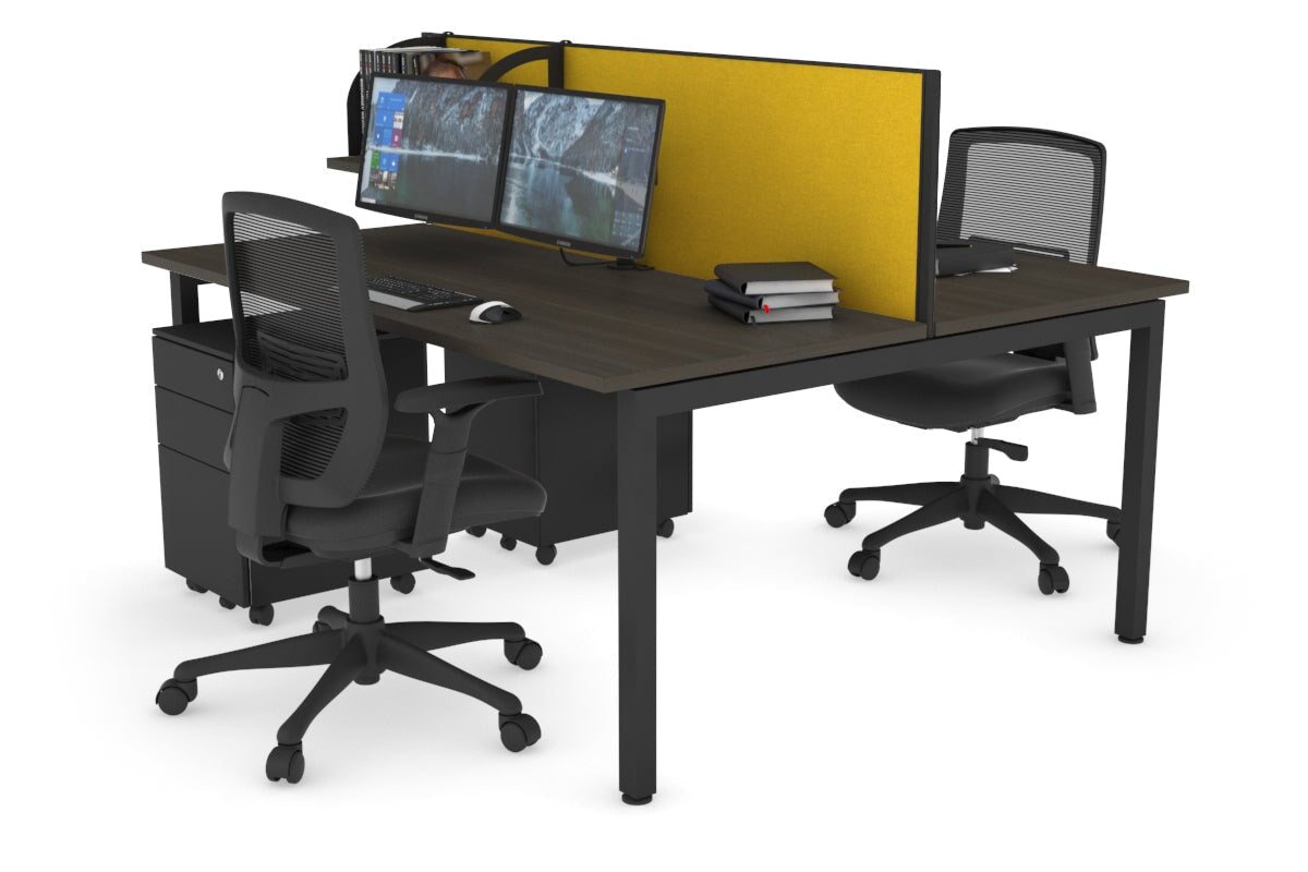 Quadro Square Legs 2 Person Office Workstation Desk - 1200L x 700W Modern Shared Workspace Solution for Home & Business Offices