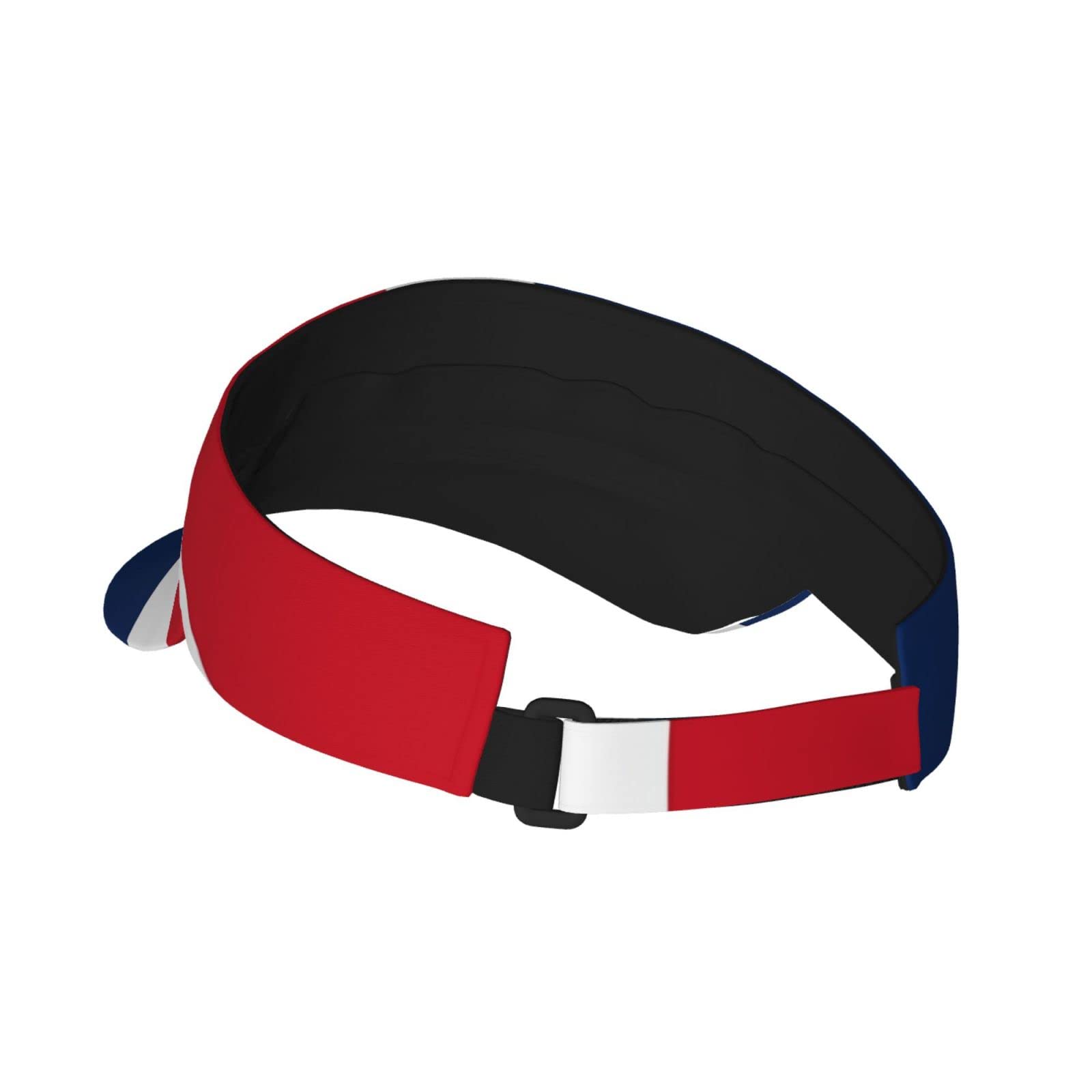 Stylish American Flag Sun Visor Hat for Men & Women - UV Protection Sports Cap with Adjustable Strap - Perfect for Beach, Golf, Running and Outdoor Activities