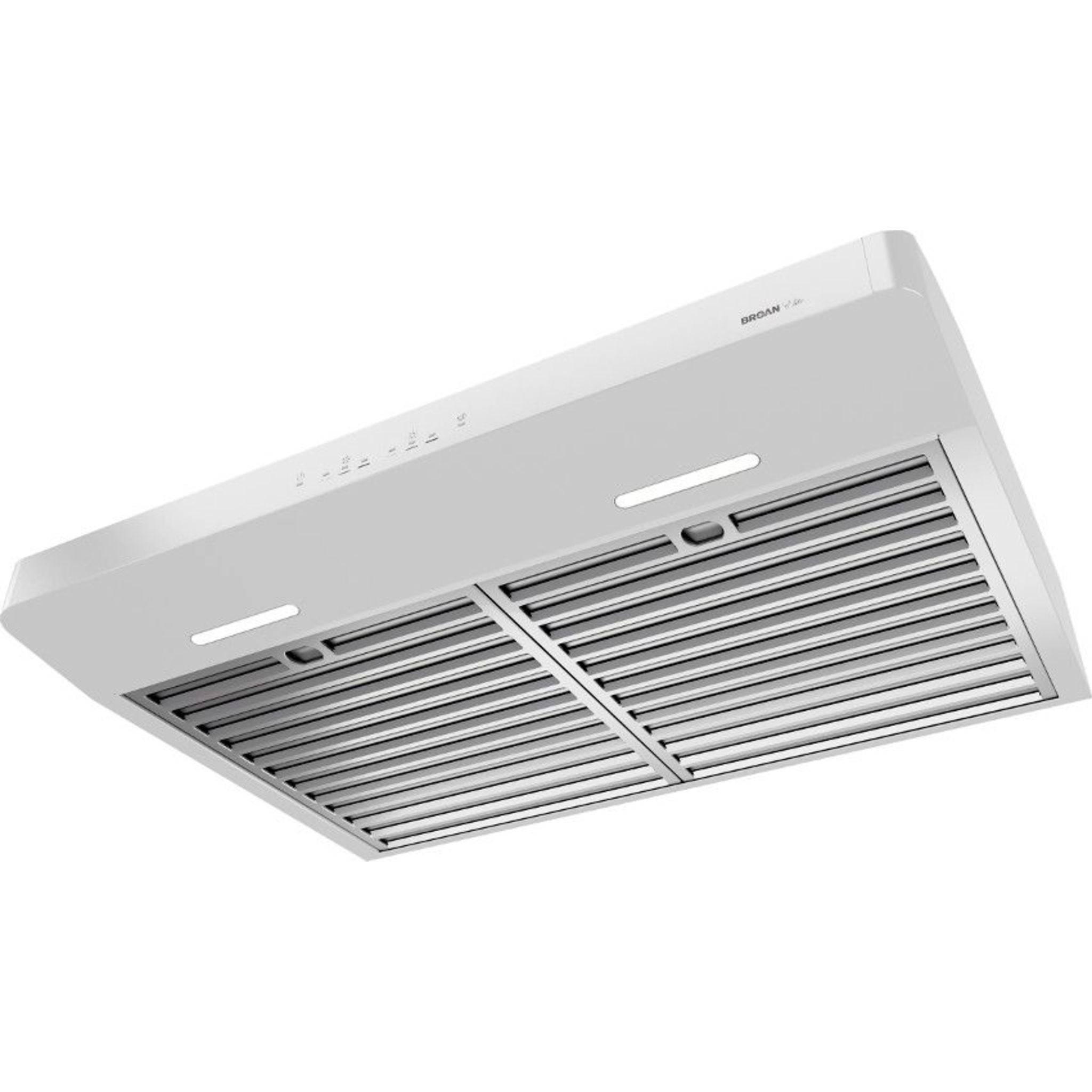 Broan ERLE130WH 30-Inch Under Cabinet Range Hood in White - Powerful Ventilation for Kitchen, Stainless Steel Baffle Filters, 2-Speed Fan, LED Lighting - Perfect for Home Cooking and Smoke Removal